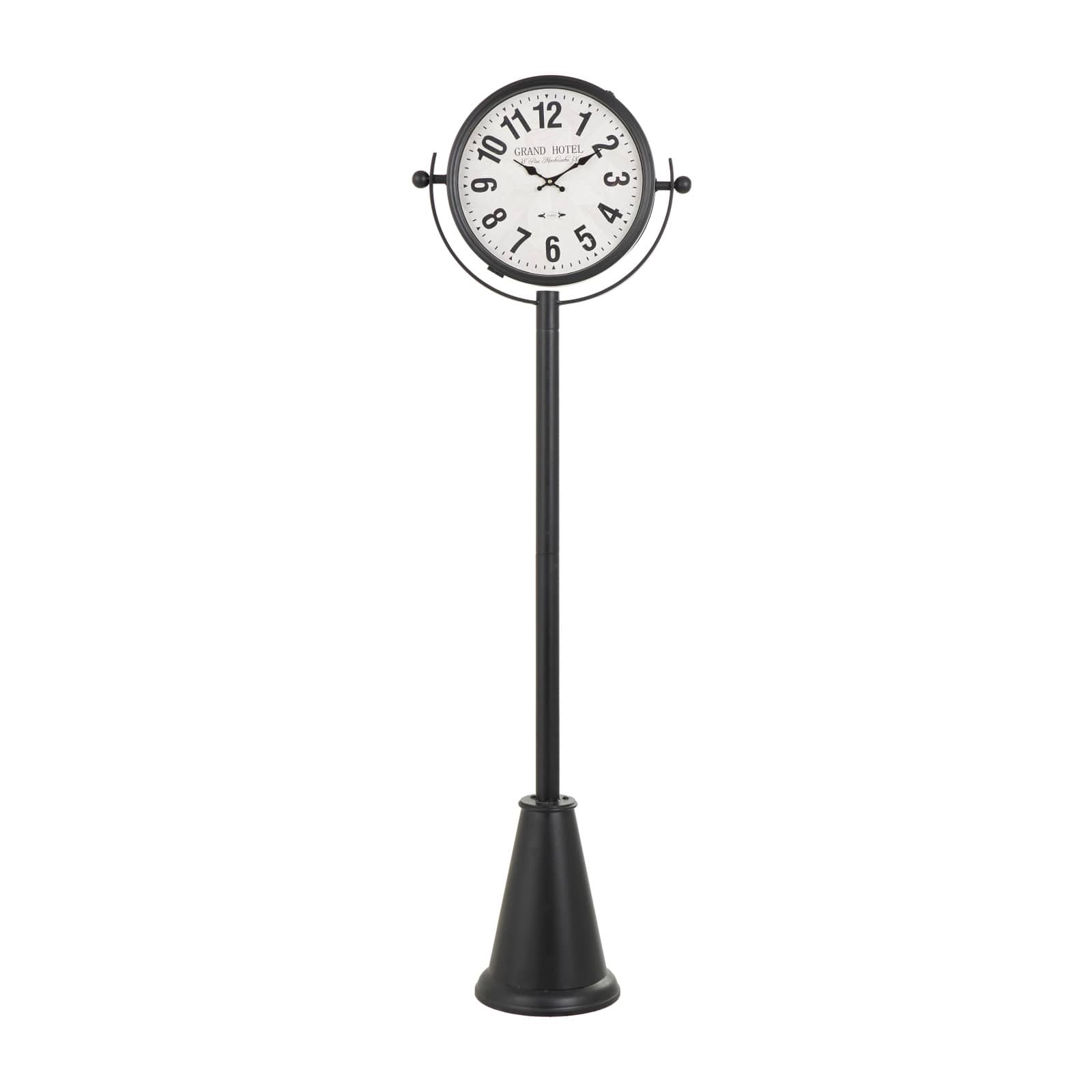 6ft. Black Metal Clock