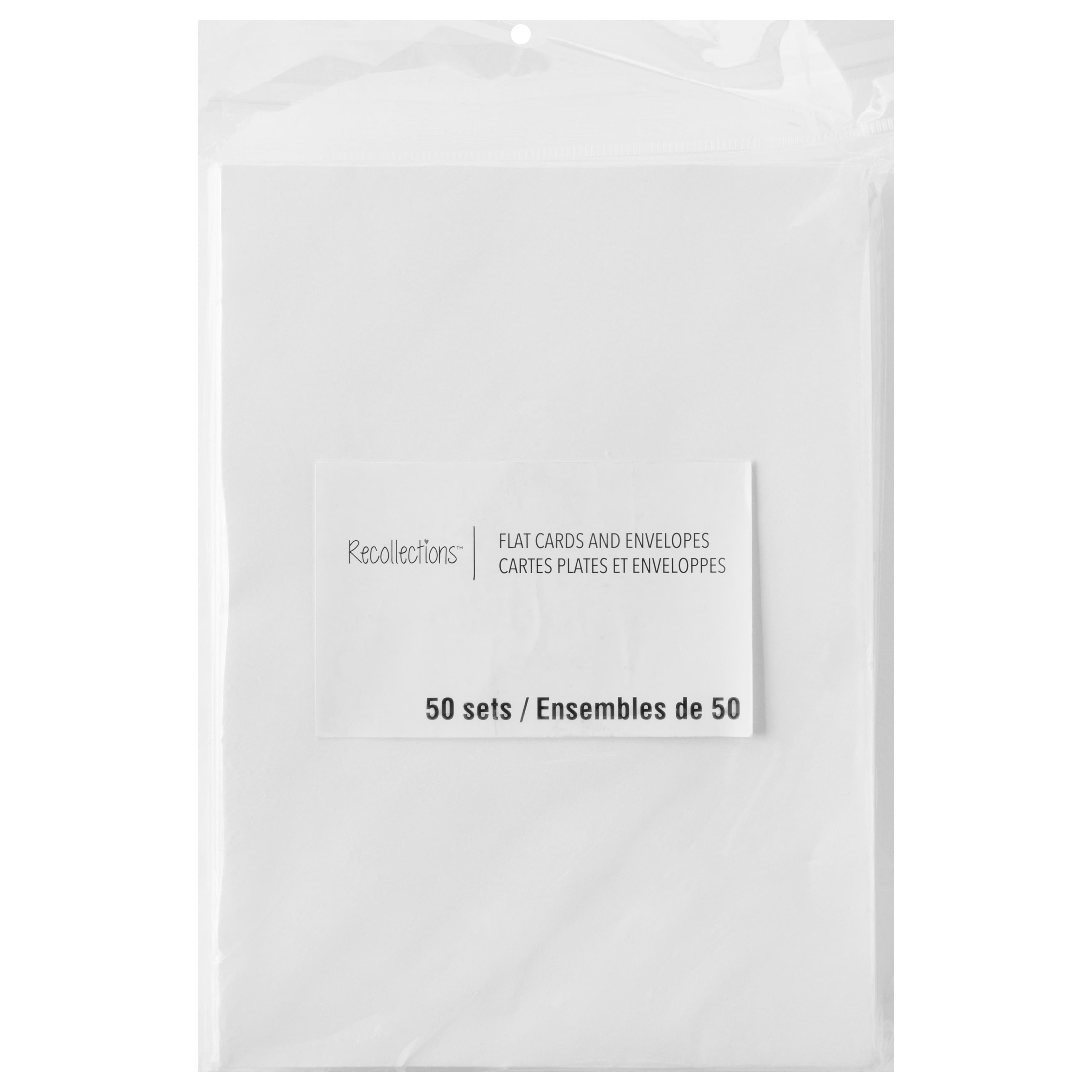 6 Packs: 50 ct. (300 total) 5" x 7" White Flat Cards & Envelopes by Recollections™