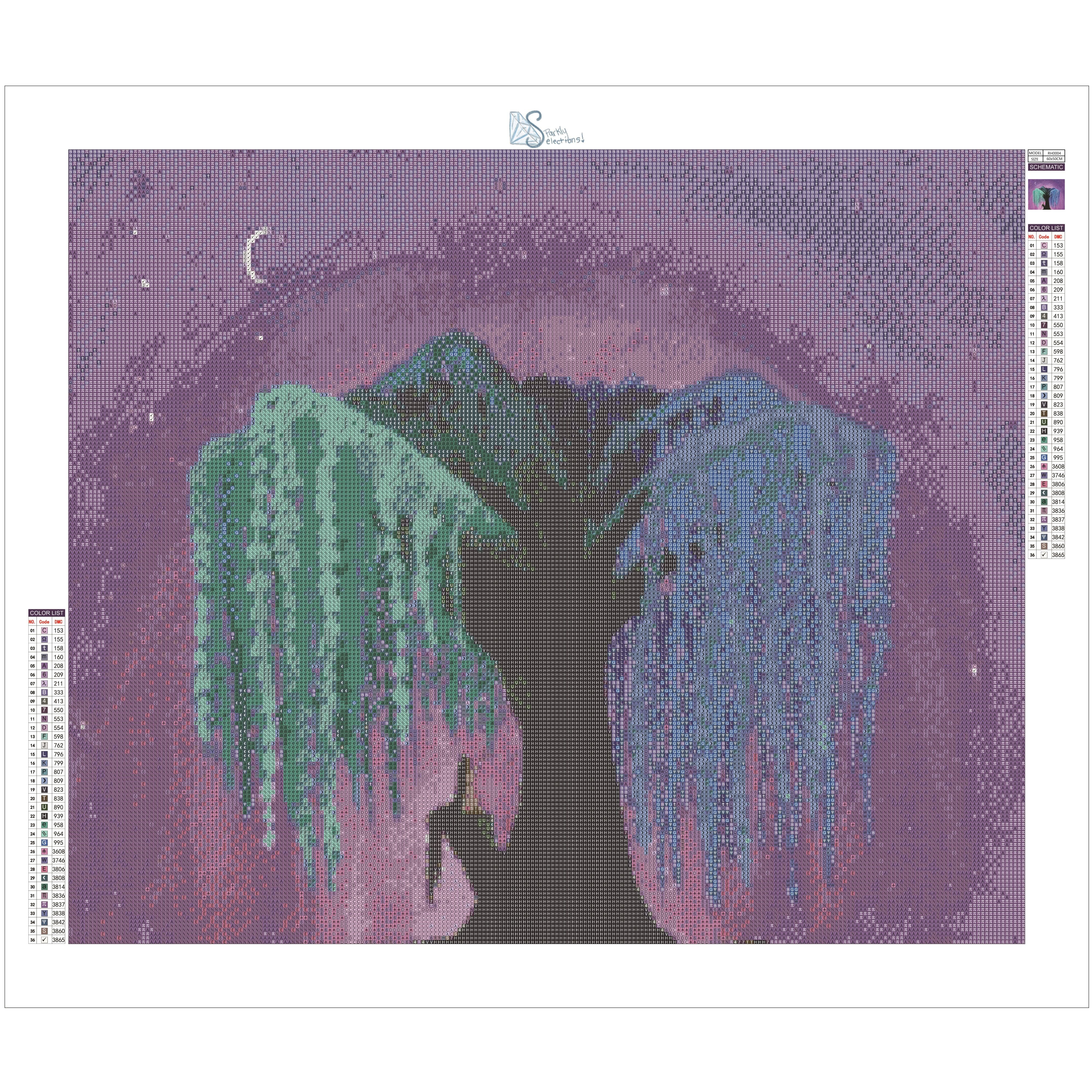 Sparkly Selections Blue Willow Tree by Local Utah Artist Rachel H. Diamond Art Kit
