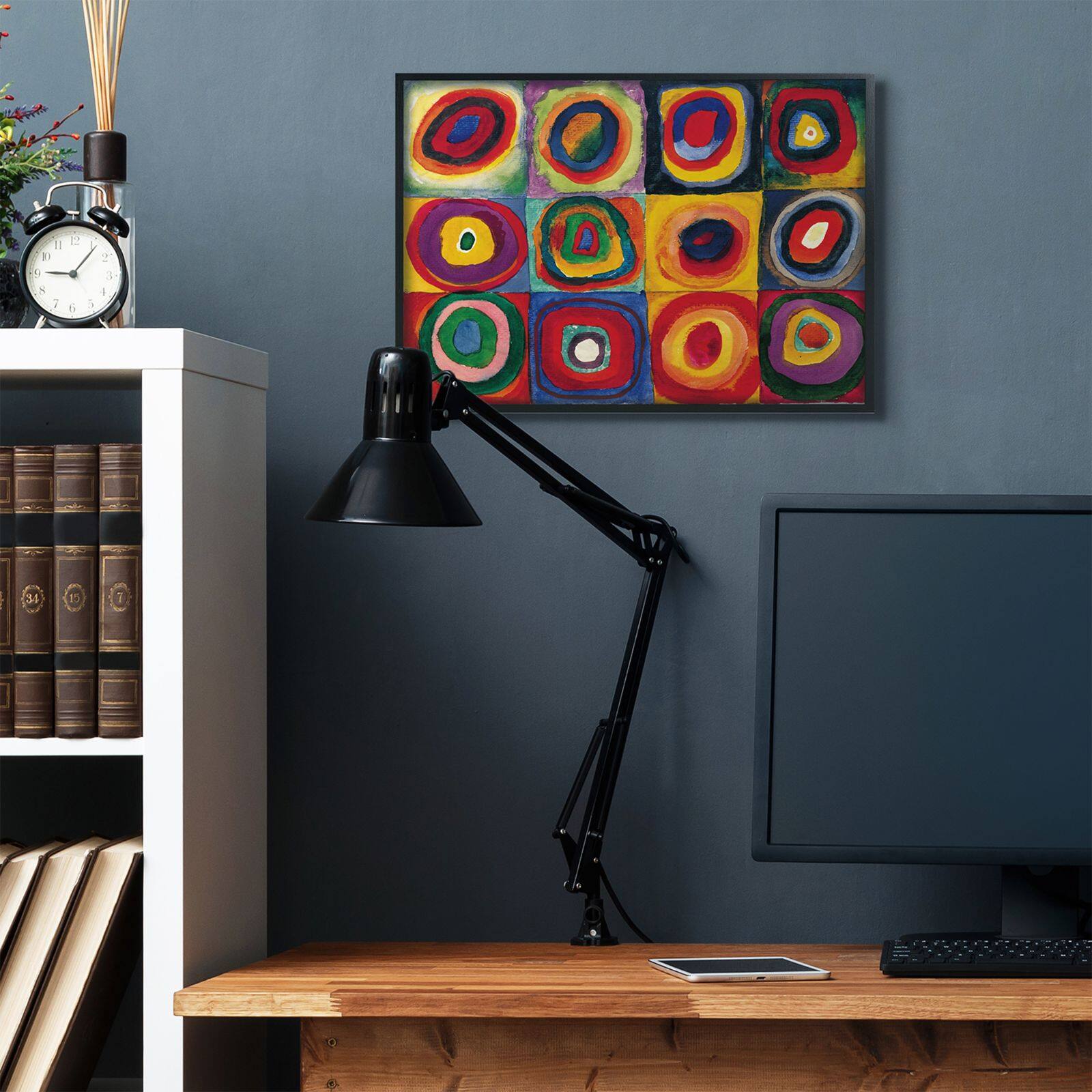 Stupell Industries Abstract Circles Black Framed Wall Art