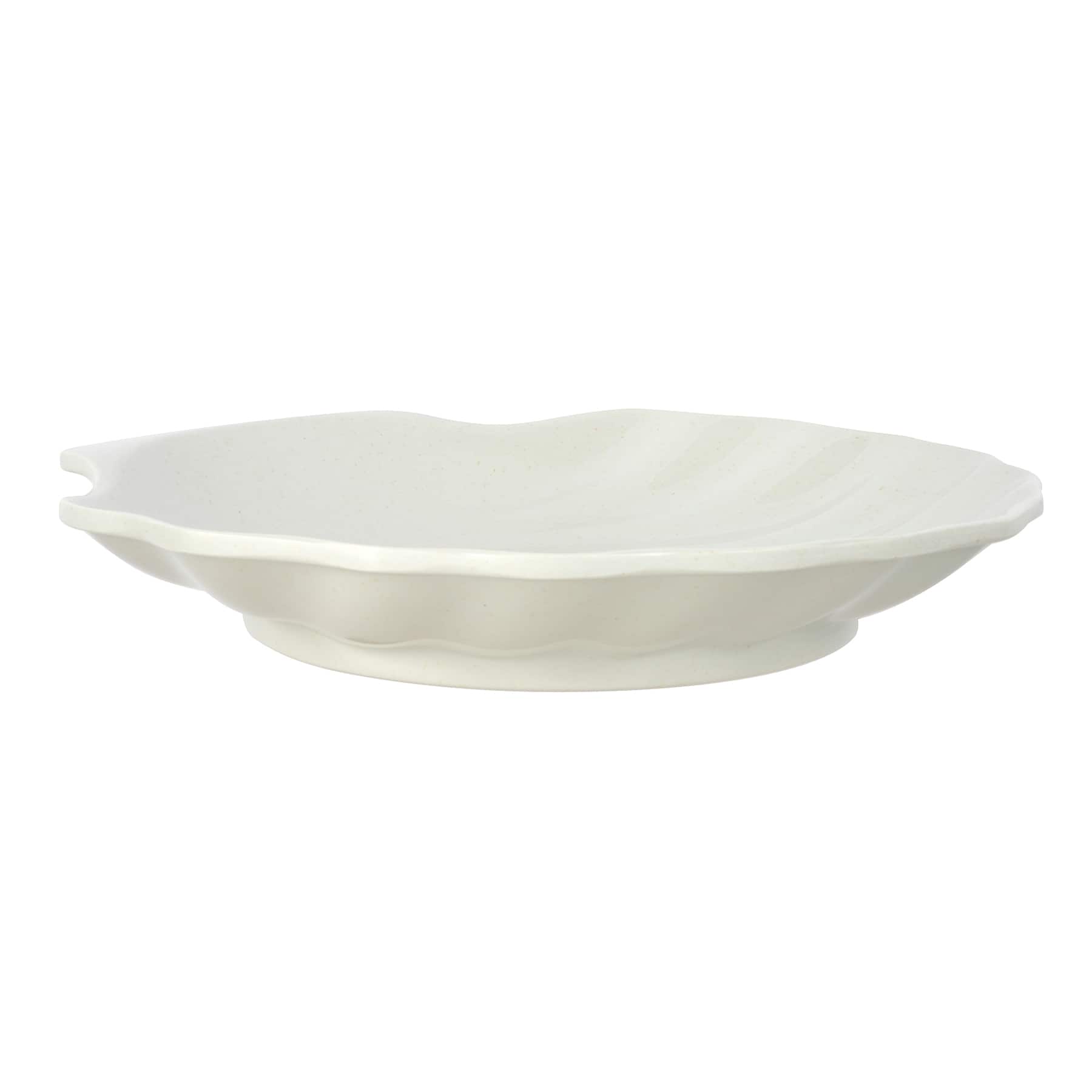 11.75" x 11.25" White Melamine Shell Platter by Celebrate It™