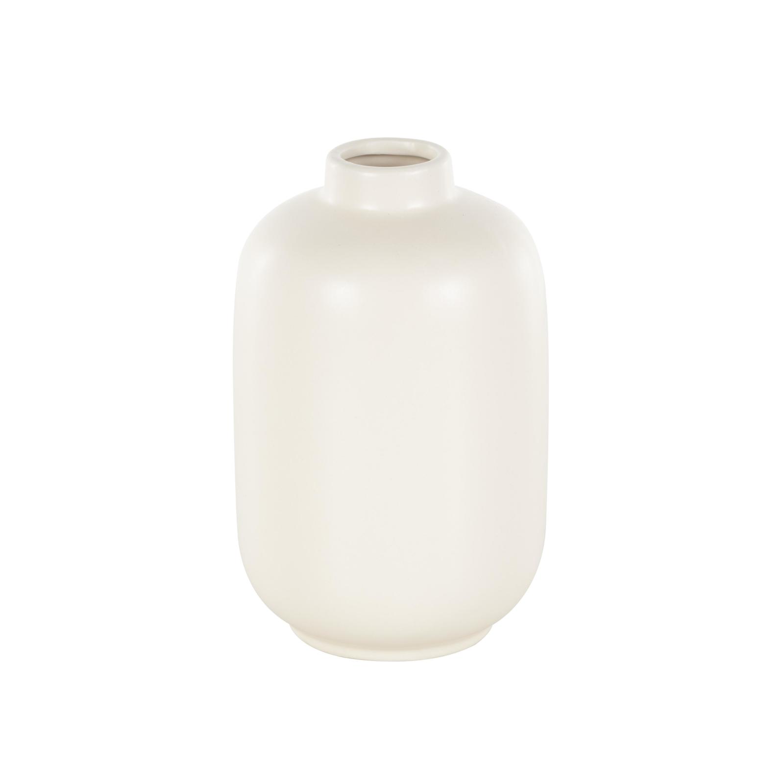8" Cream Ceramic Minimalistic Vase