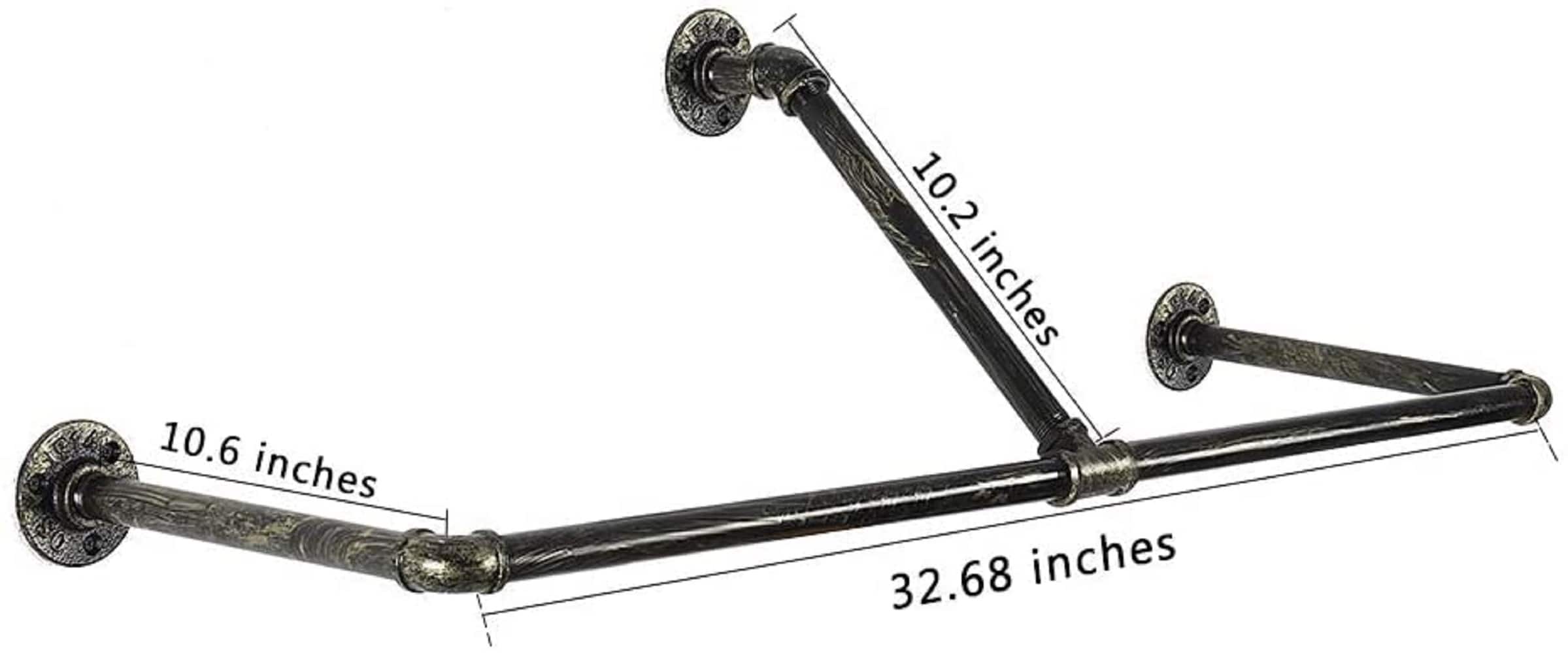 33" Wall Mounted Clothes Rack