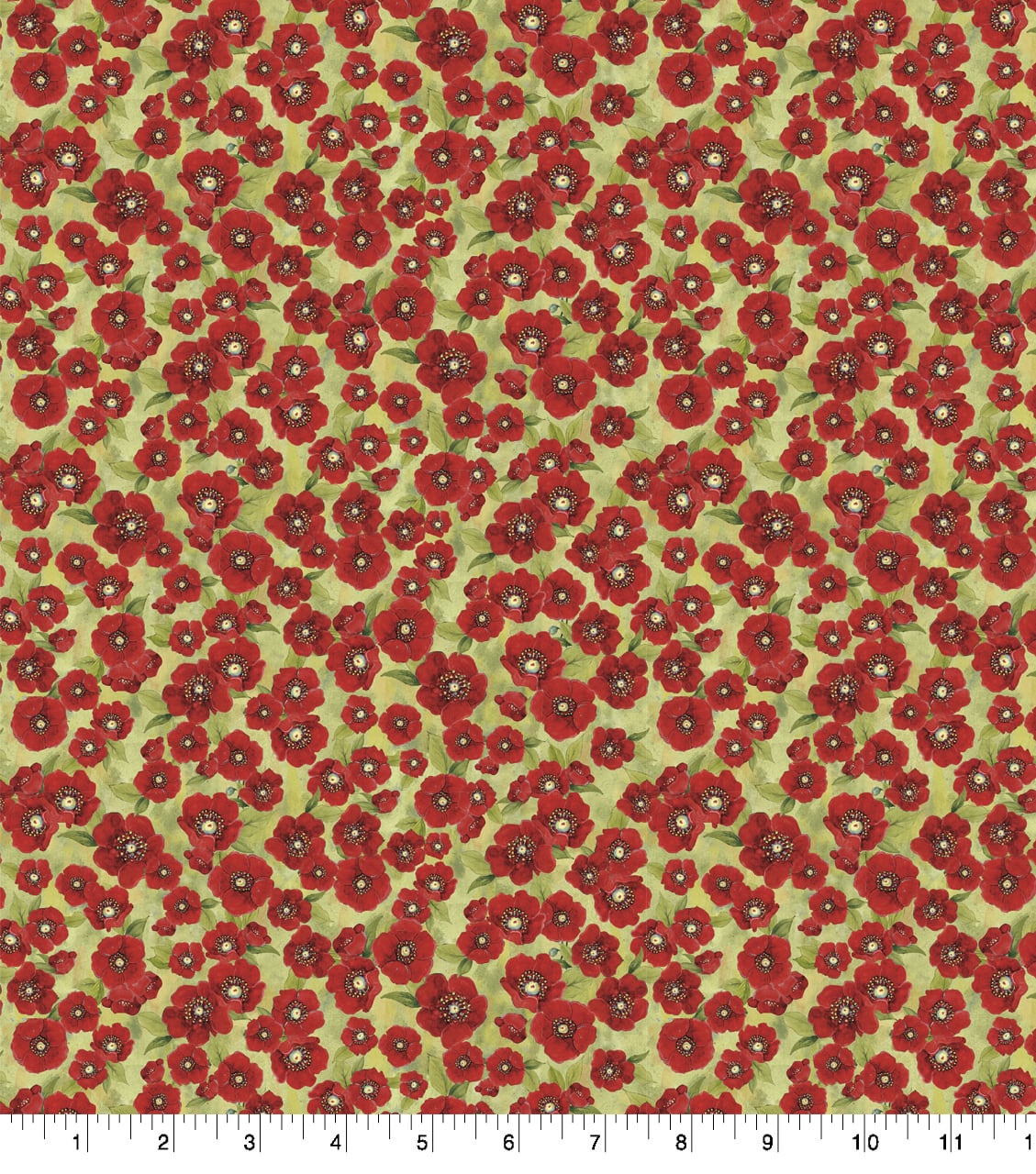 Susan Winget Packed Poppy Cotton Fabric