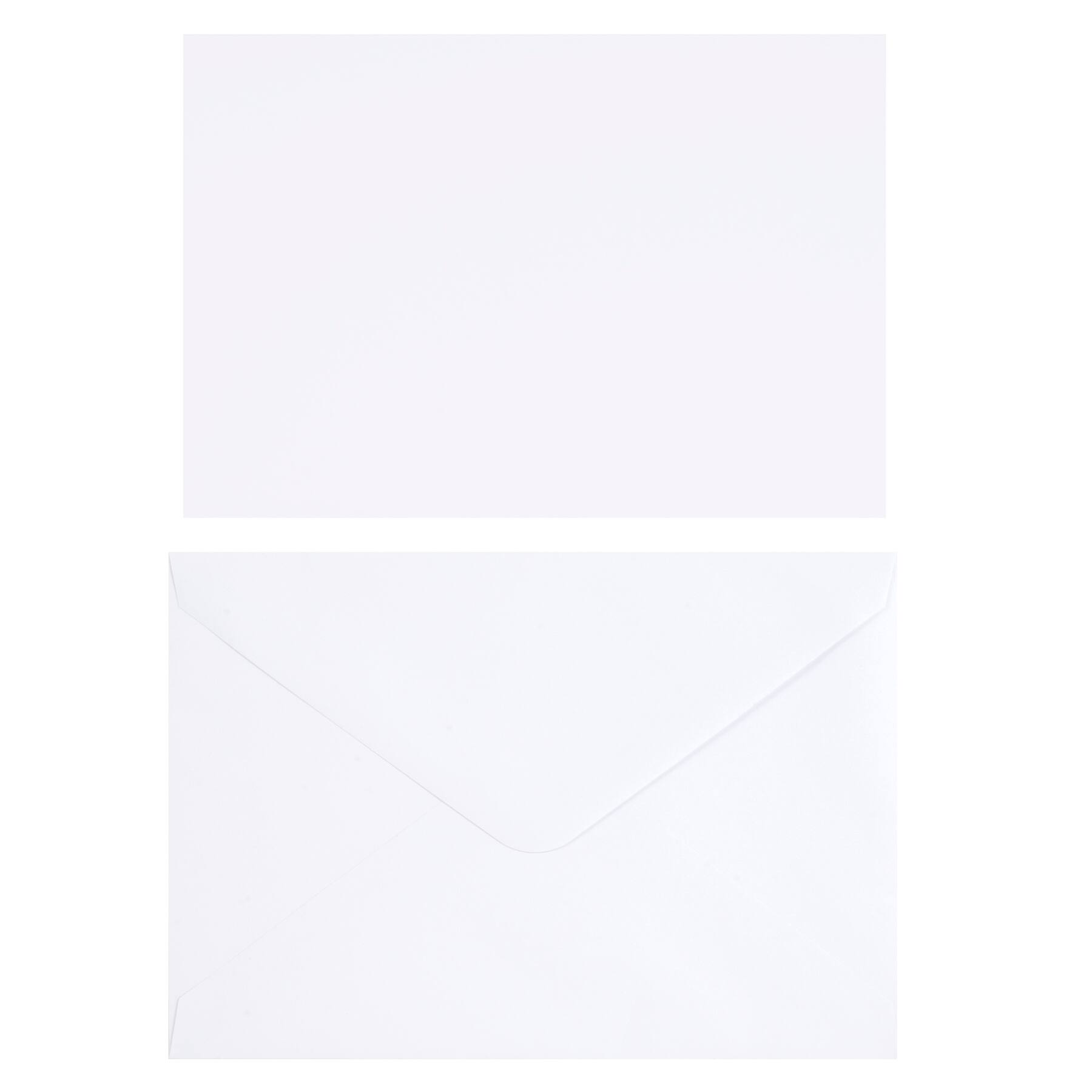 10 ensembles de cartes plates et enveloppes blanches de Recollections, 12,7 cm x 17,7 cm