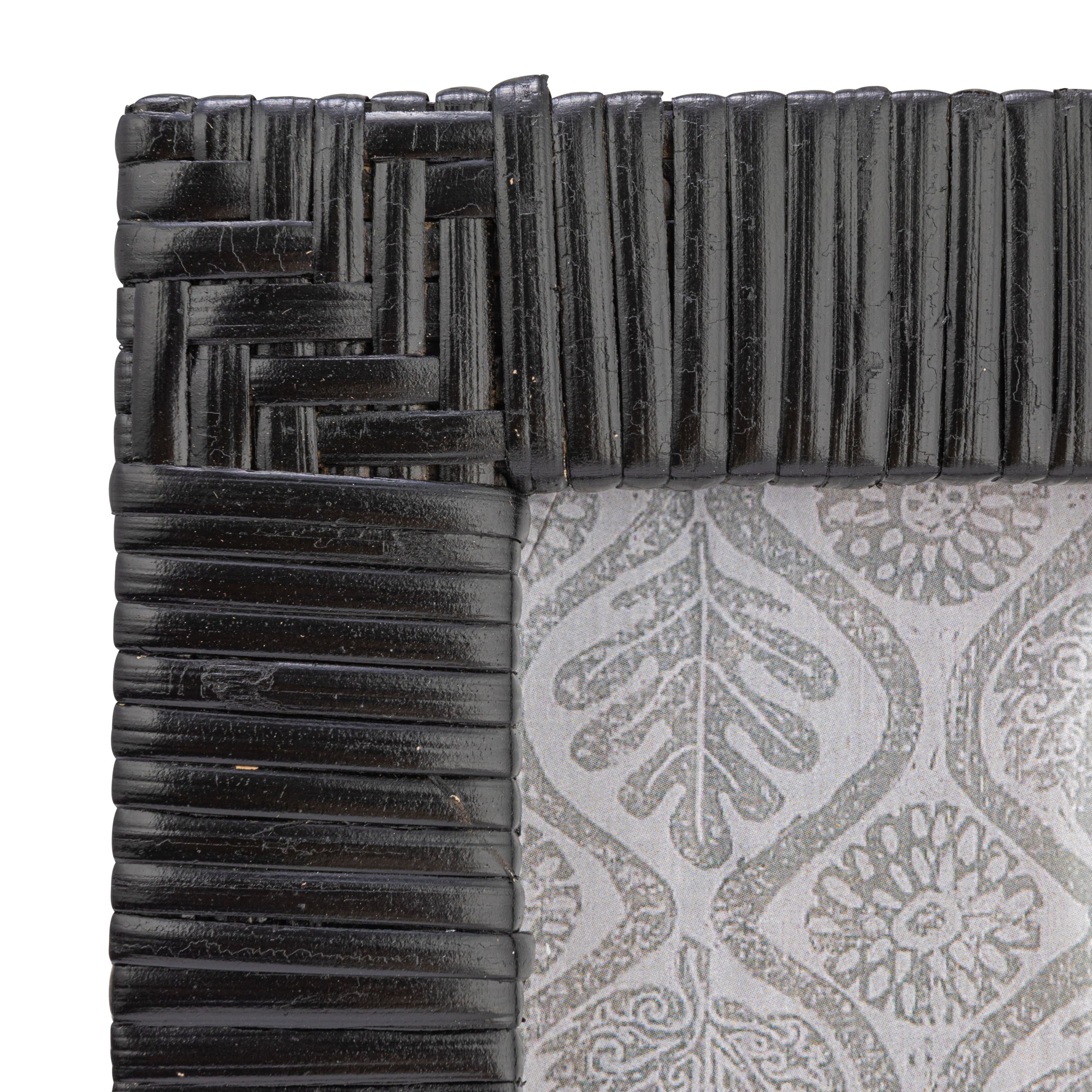 Hello Honey® Black Handwoven Rattan Photo Frame