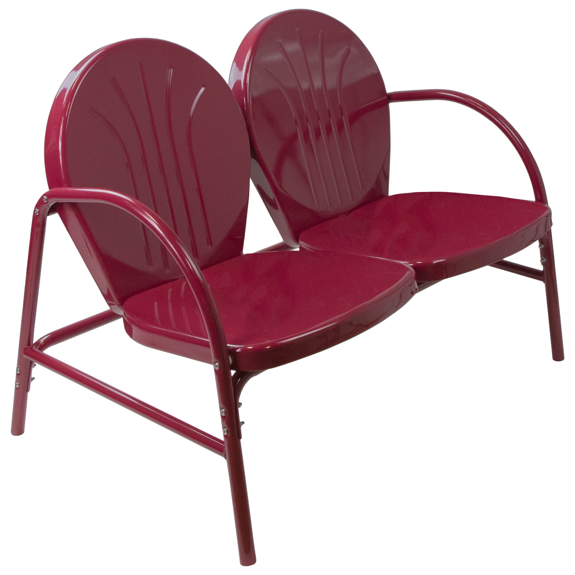 42" Mulberry Retro Tulip Outdoor Loveseat