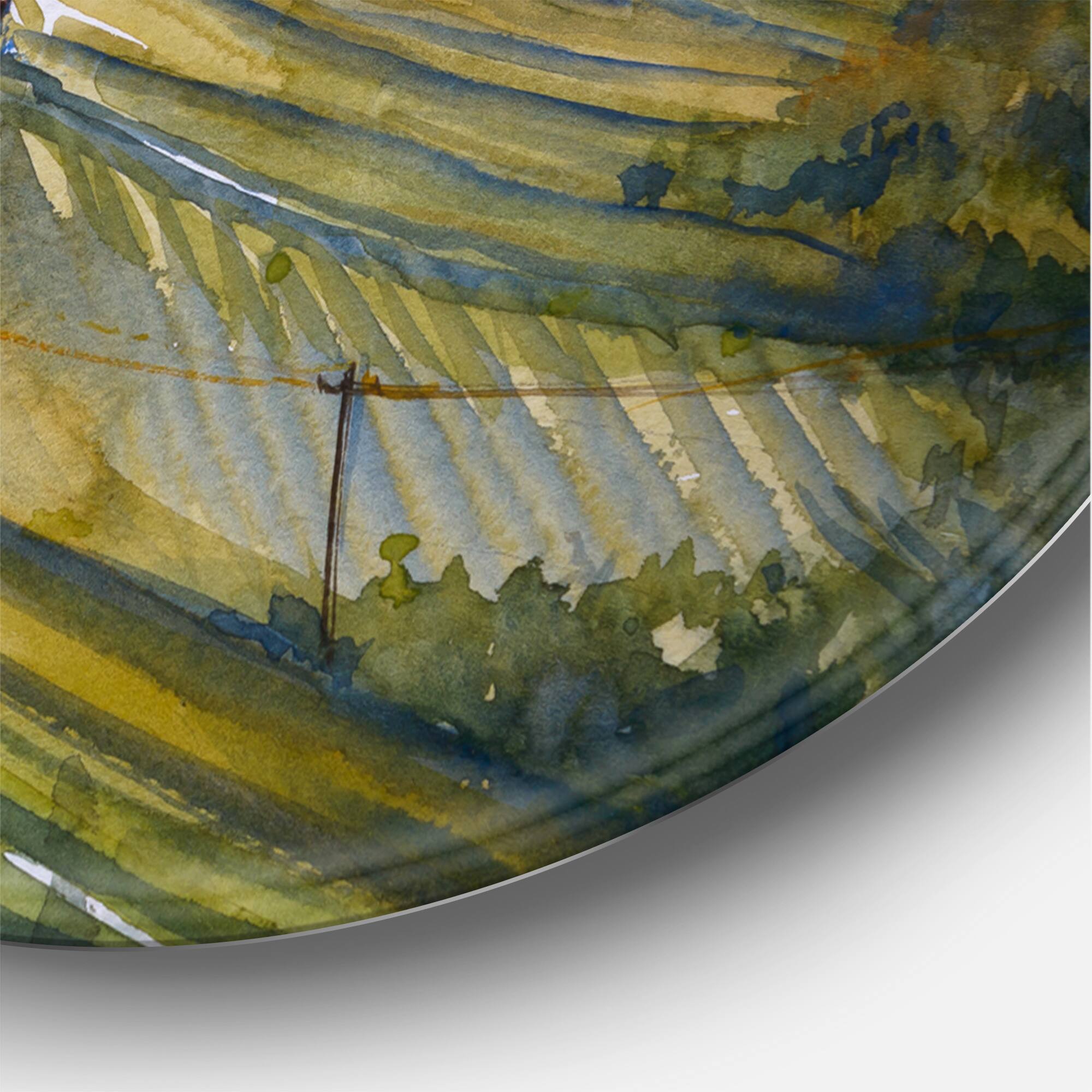 Designart - Vineyard At Dawn In Tuscany Italy - Country Metal Circle Wall Art