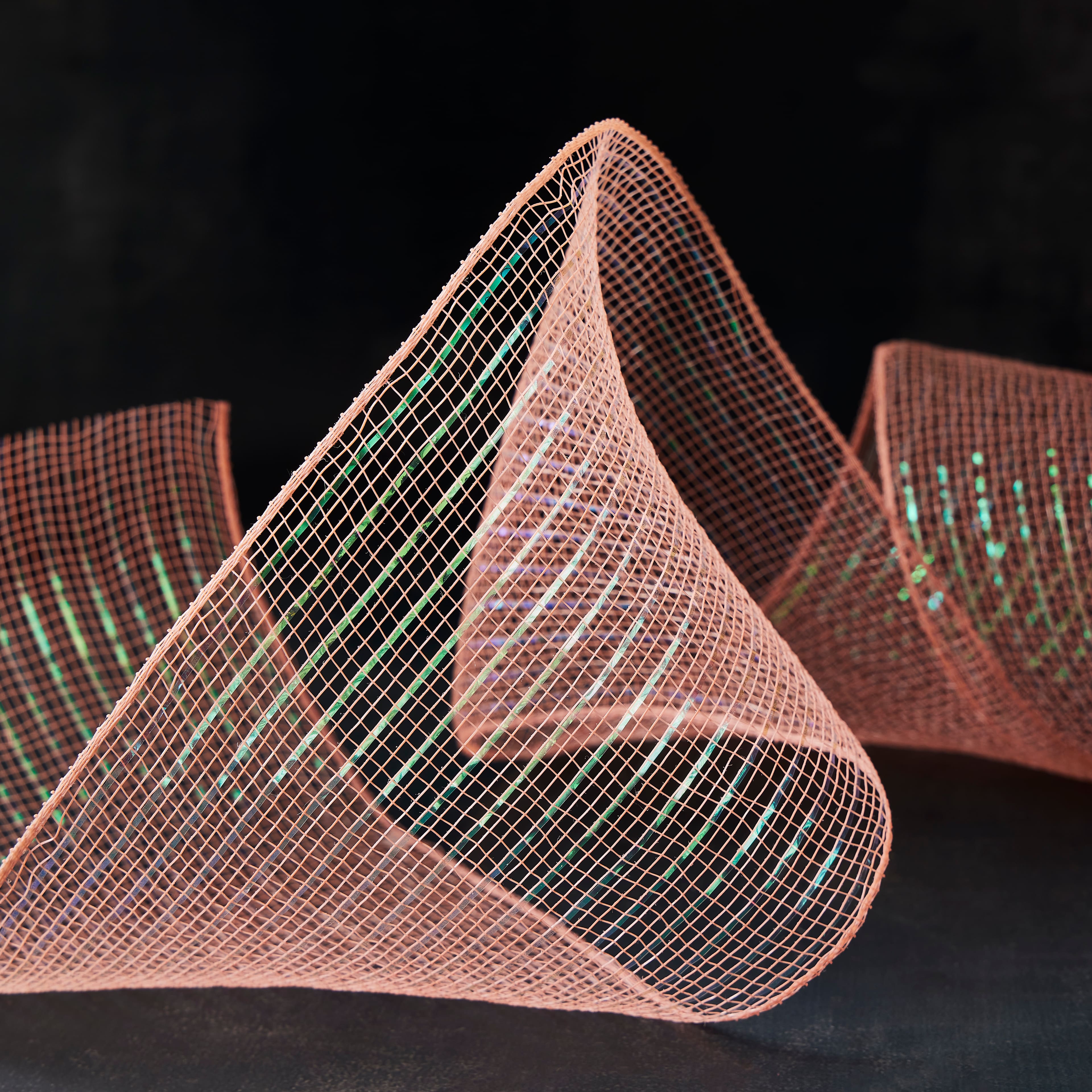 5.5" x 15yd. Coral Mesh Ribbon by Celebrate It™