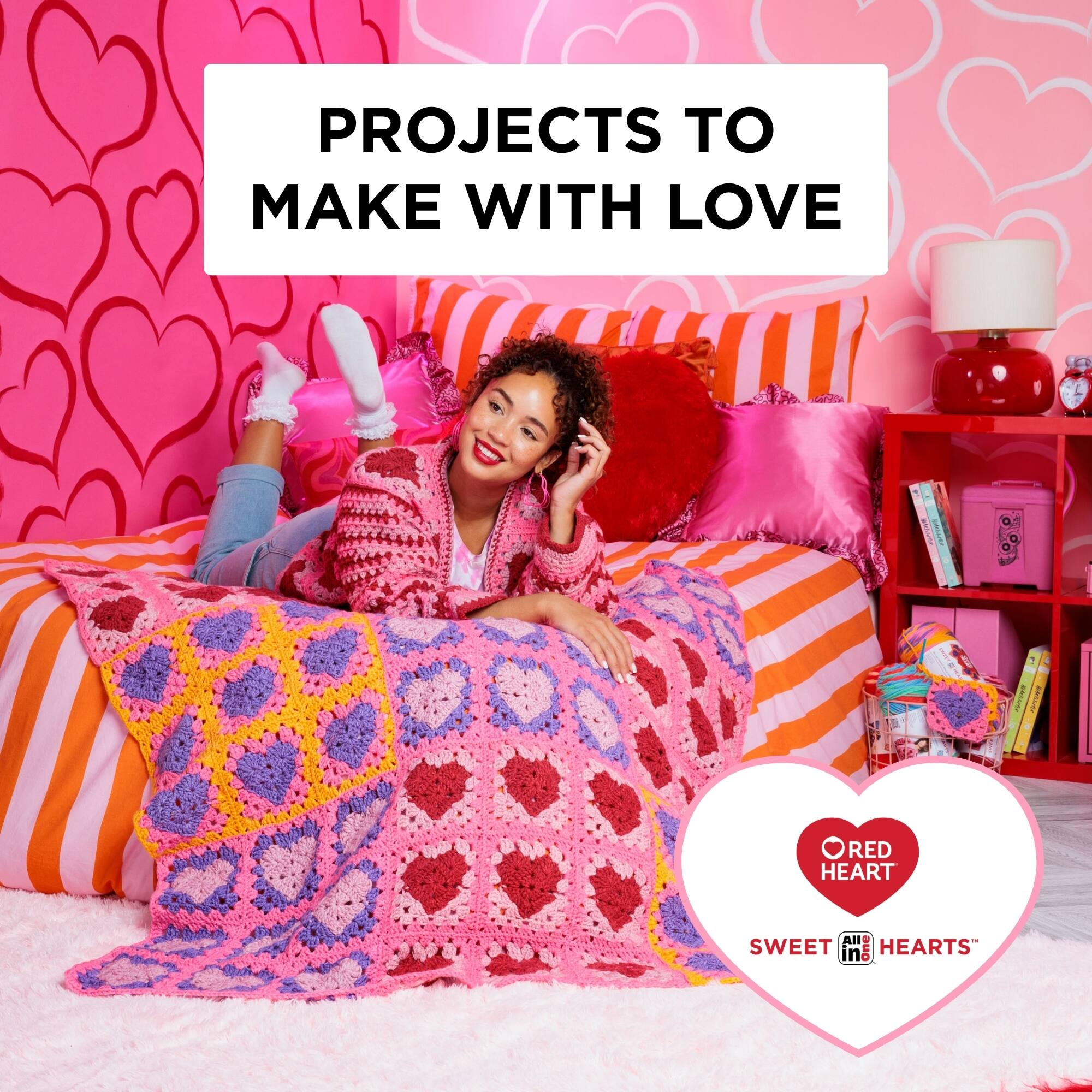 3 Pack Red Heart® All in One™ Sweet Hearts™ Yarn