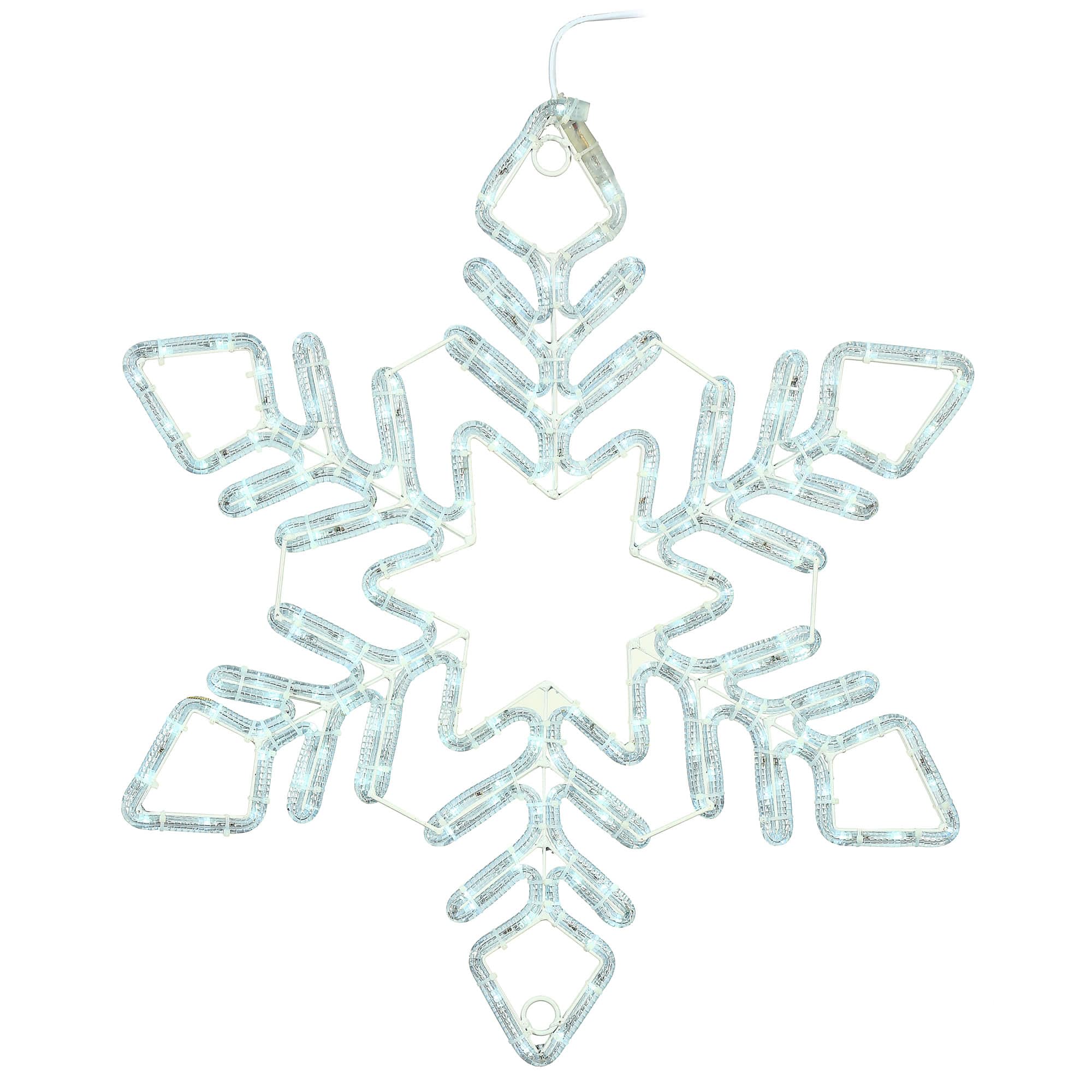 Vickerman 48" Pure White LED Star Ropelight Snowflake