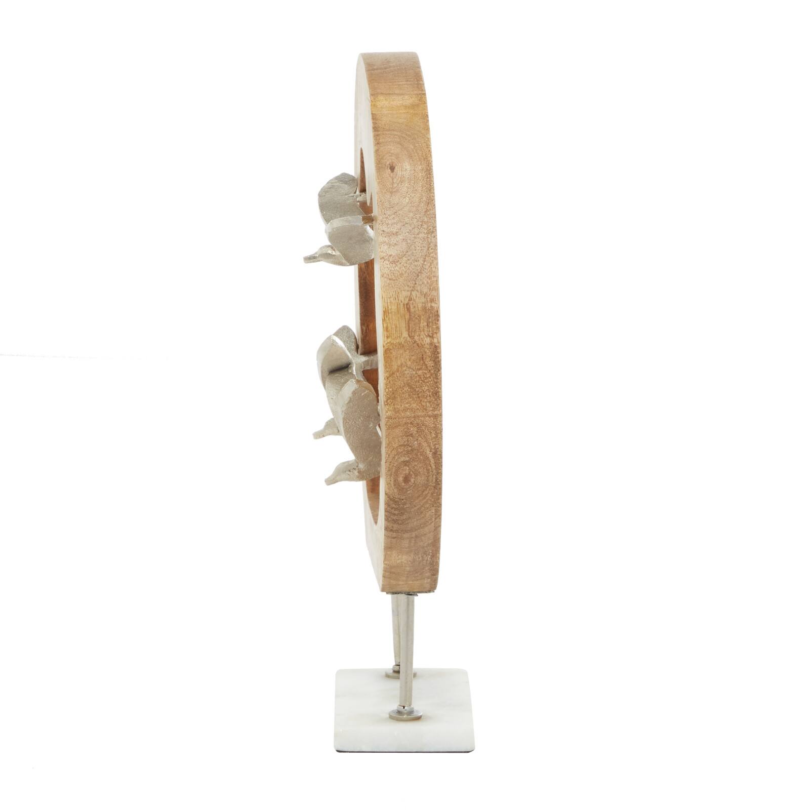 Brown Aluminum Sculpture, Abstract 15" x 12" x 3"