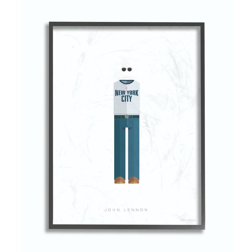 Stupell Industries John Lennon Fashion Design Black Framed Wall Art