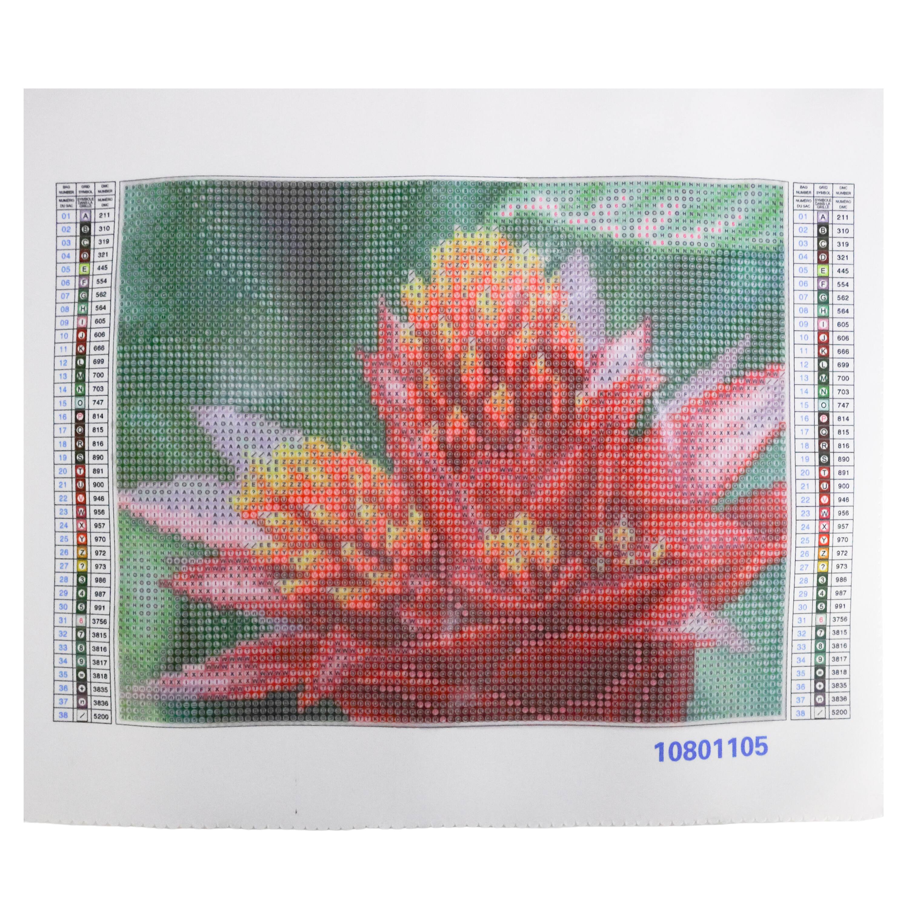 8" x 10" Pink Flower Diamond Art Kit by Make Market®