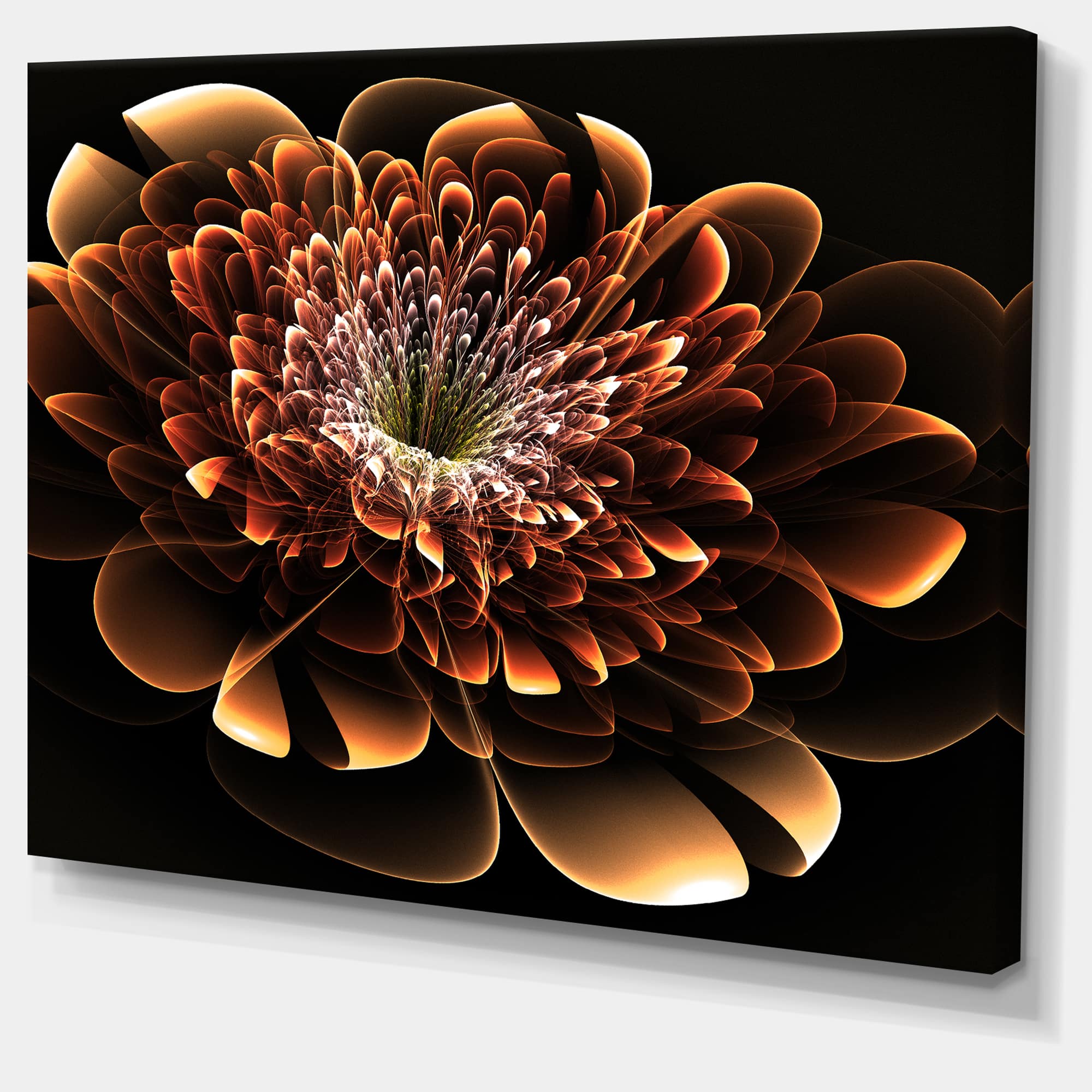Designart - Brown Fractal Flower