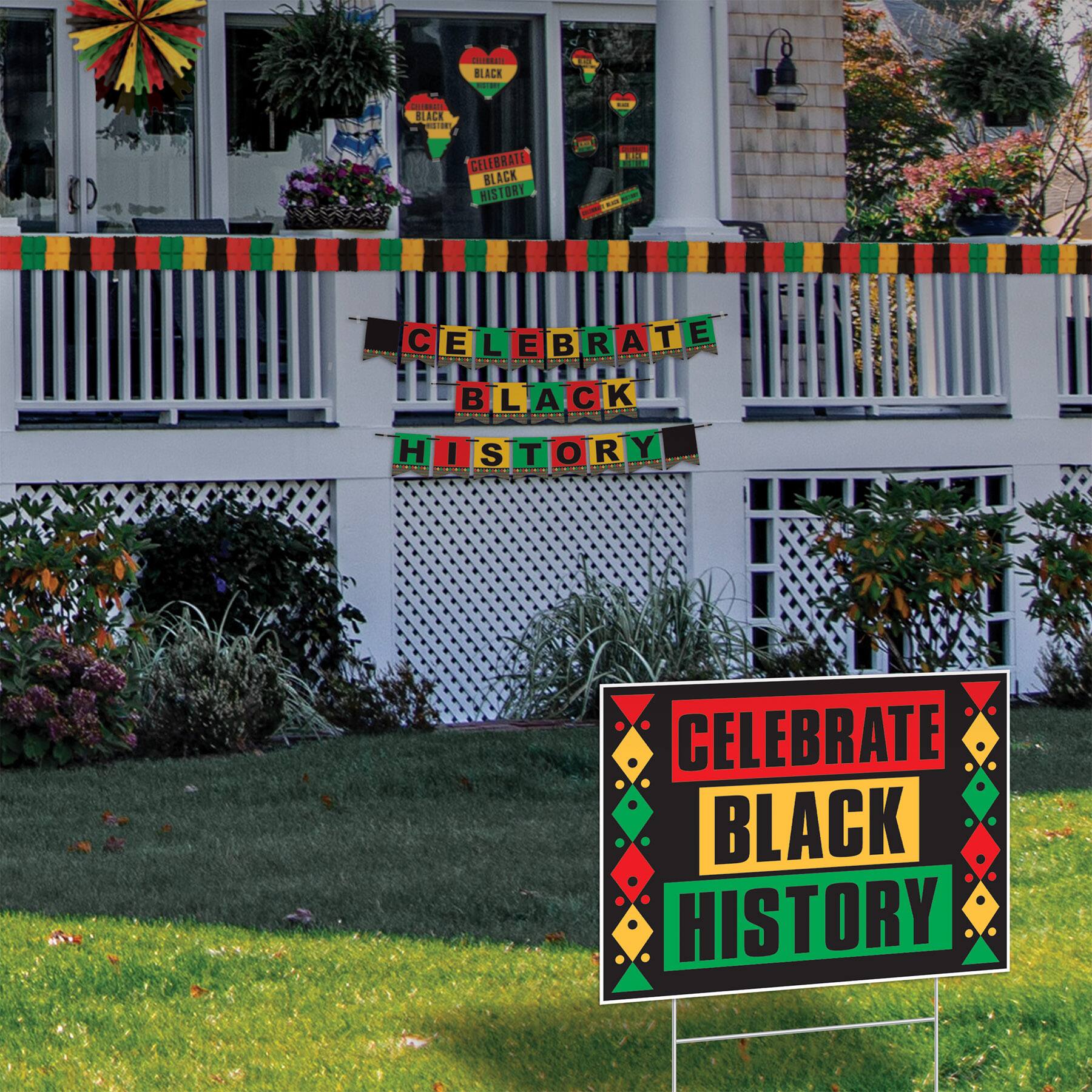 Beistle 4.5" x 12ft. Black, Red, Green & Yellow Leaf Garlands, 2ct.