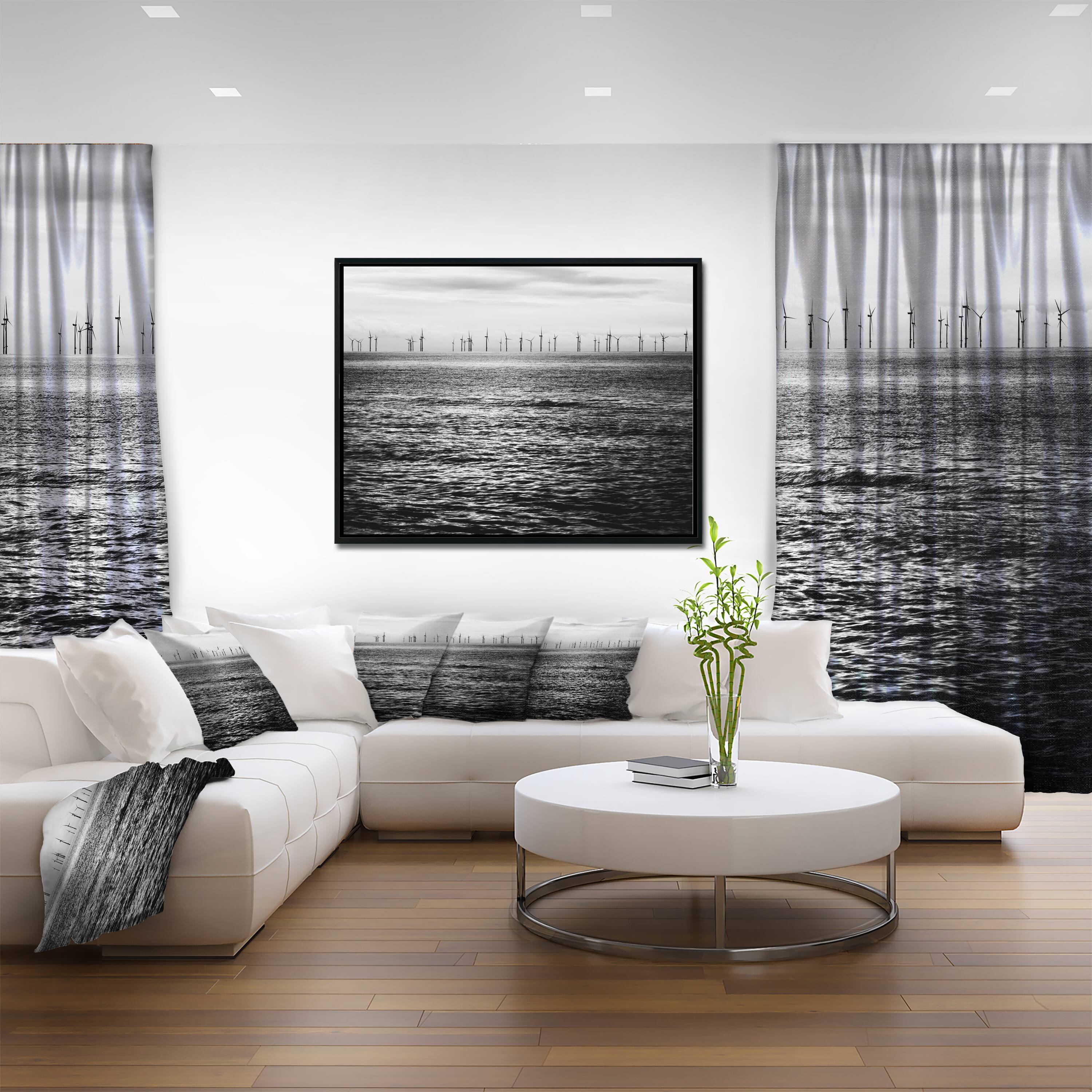 Designart - Wind Turbines Black and White