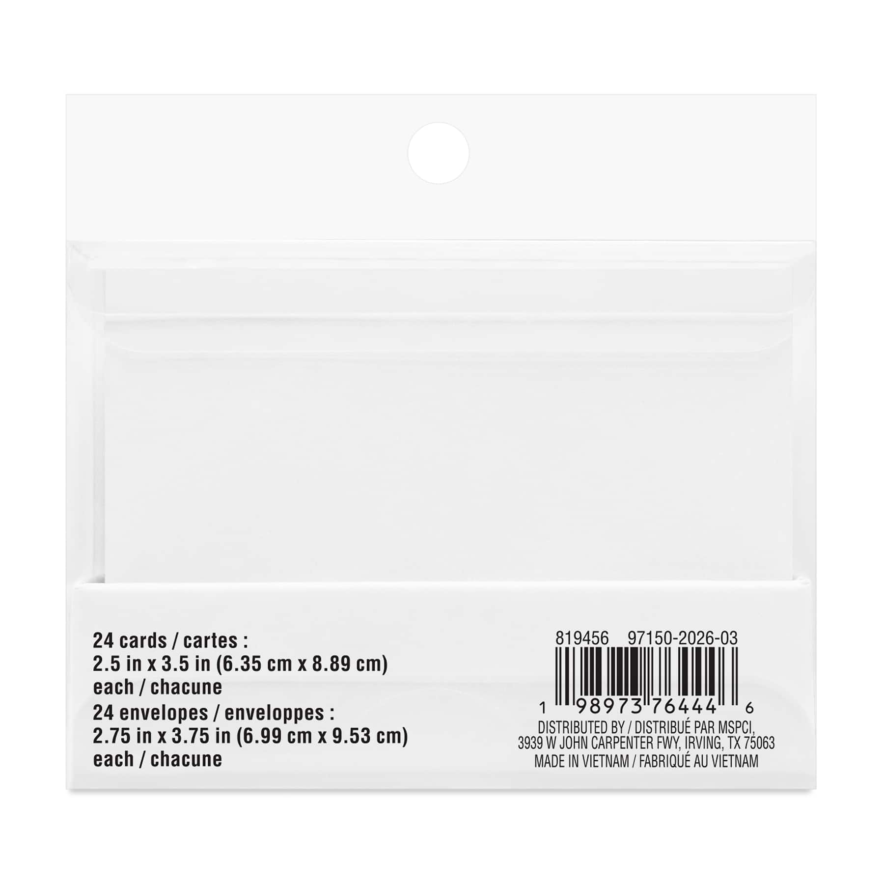 2.5" x 3.5" Boxed Thank You Card & Envelope Sets, 24ct. by Recollections™