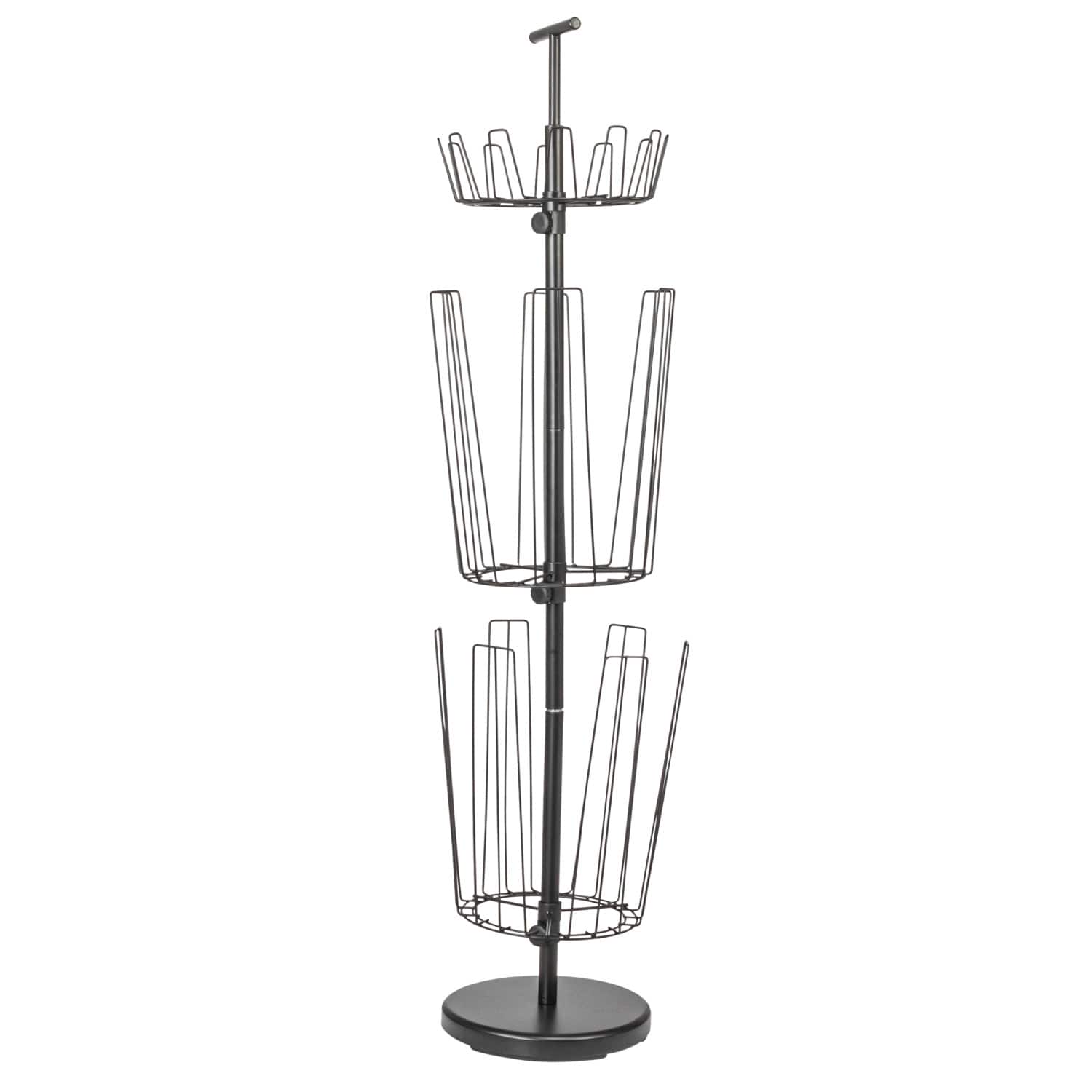 Household Essentials 4.5ft. Matte Black 3-Tier Boot Storage Tree