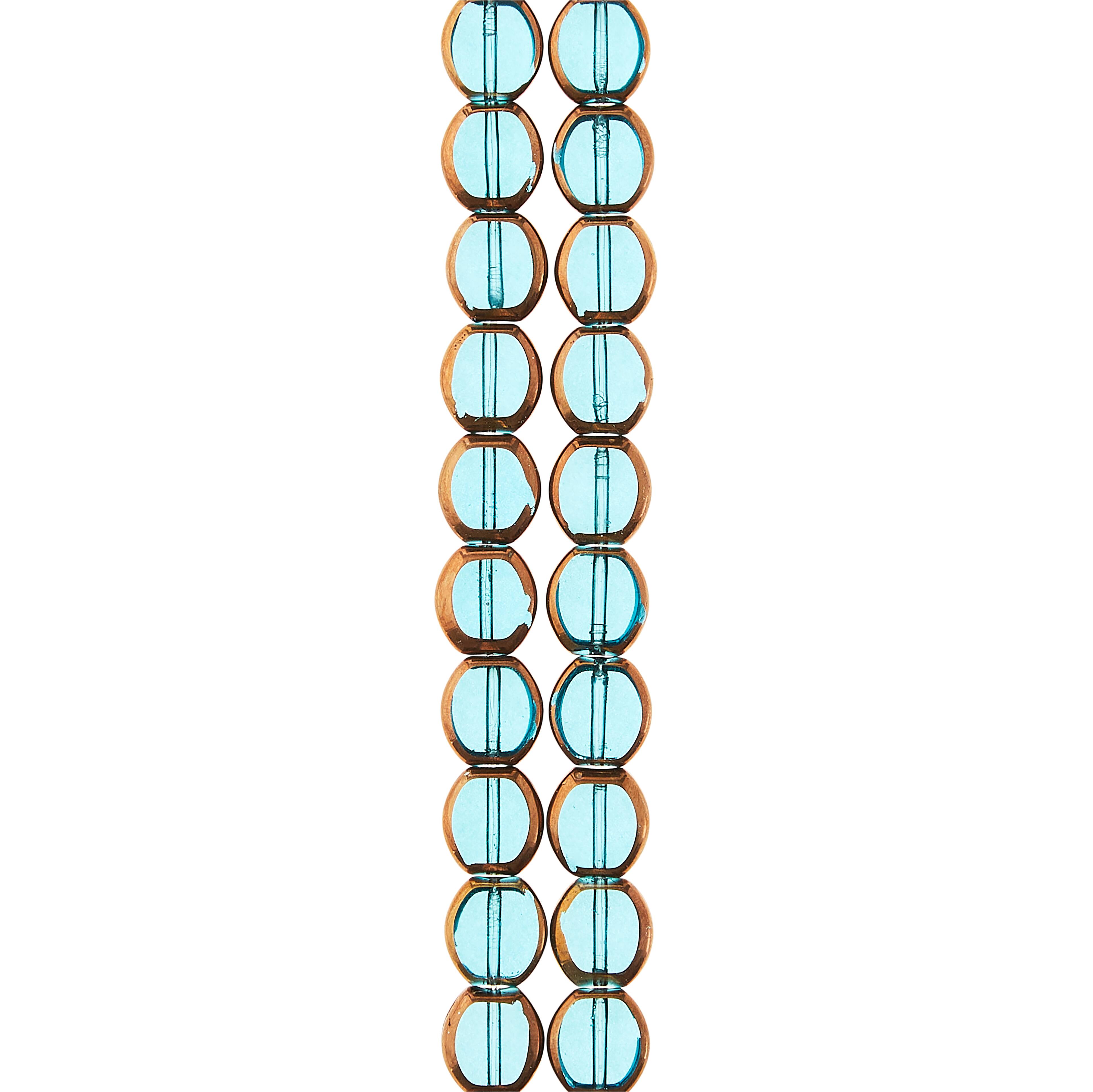 Aqua Table Cut Glass Beads, 10mm by Bead Landing™
