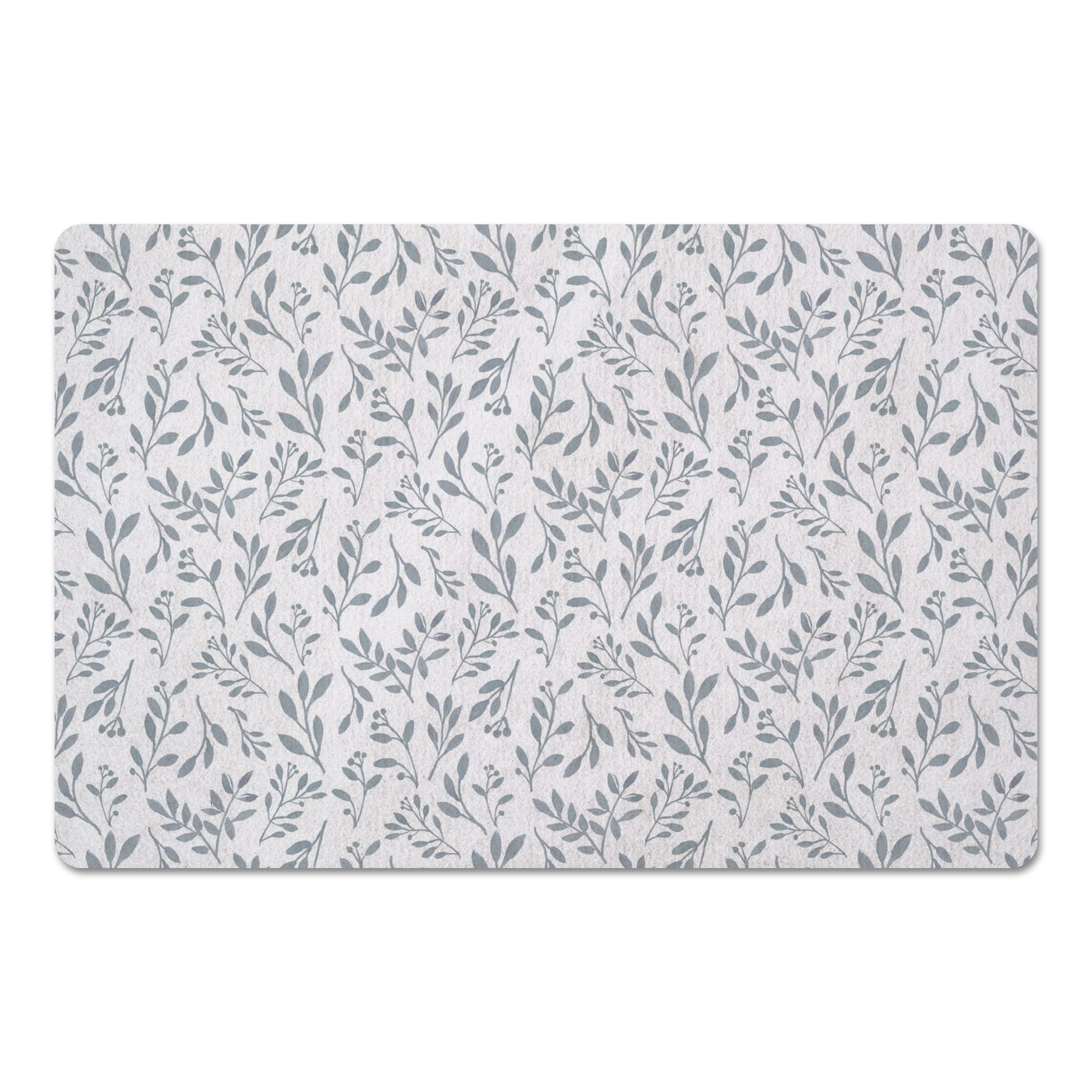 Delicate Floral Floor Mat