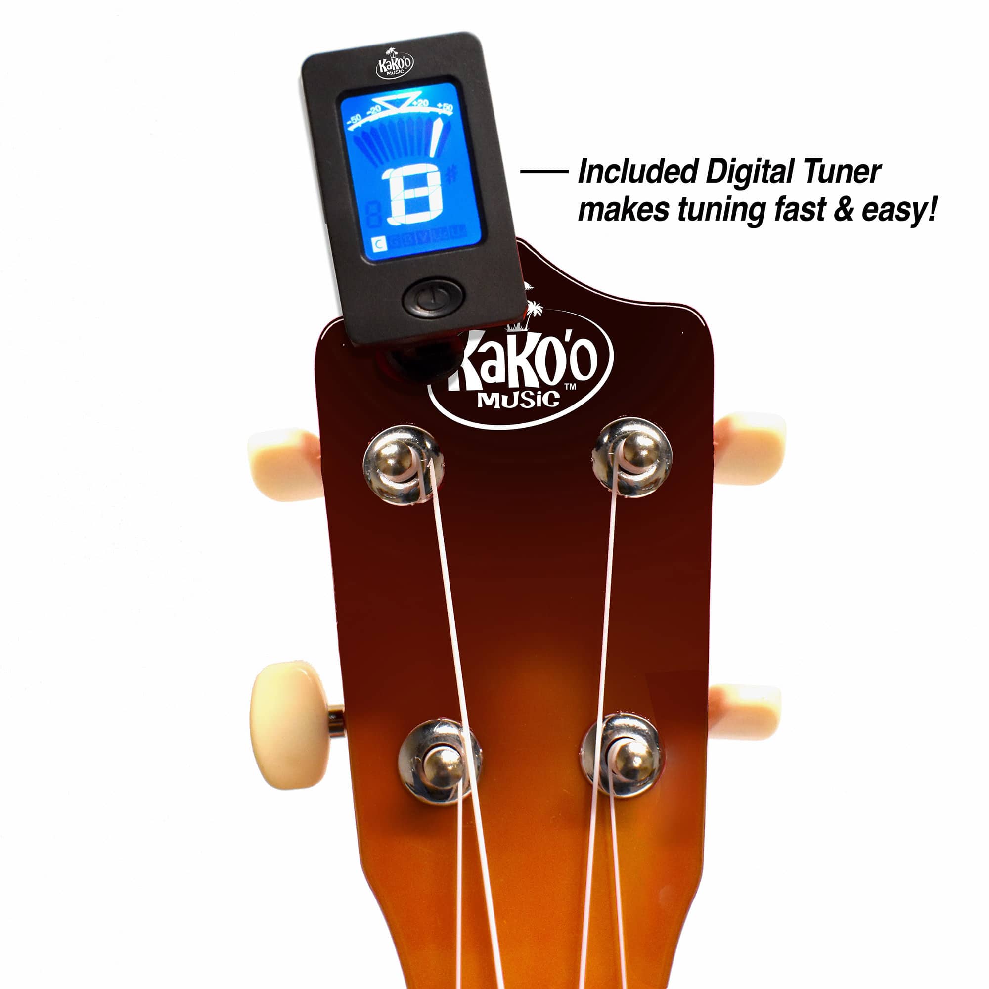 Salus KaKo'o 21" Sunburst Professional Wooden Ukulele Set