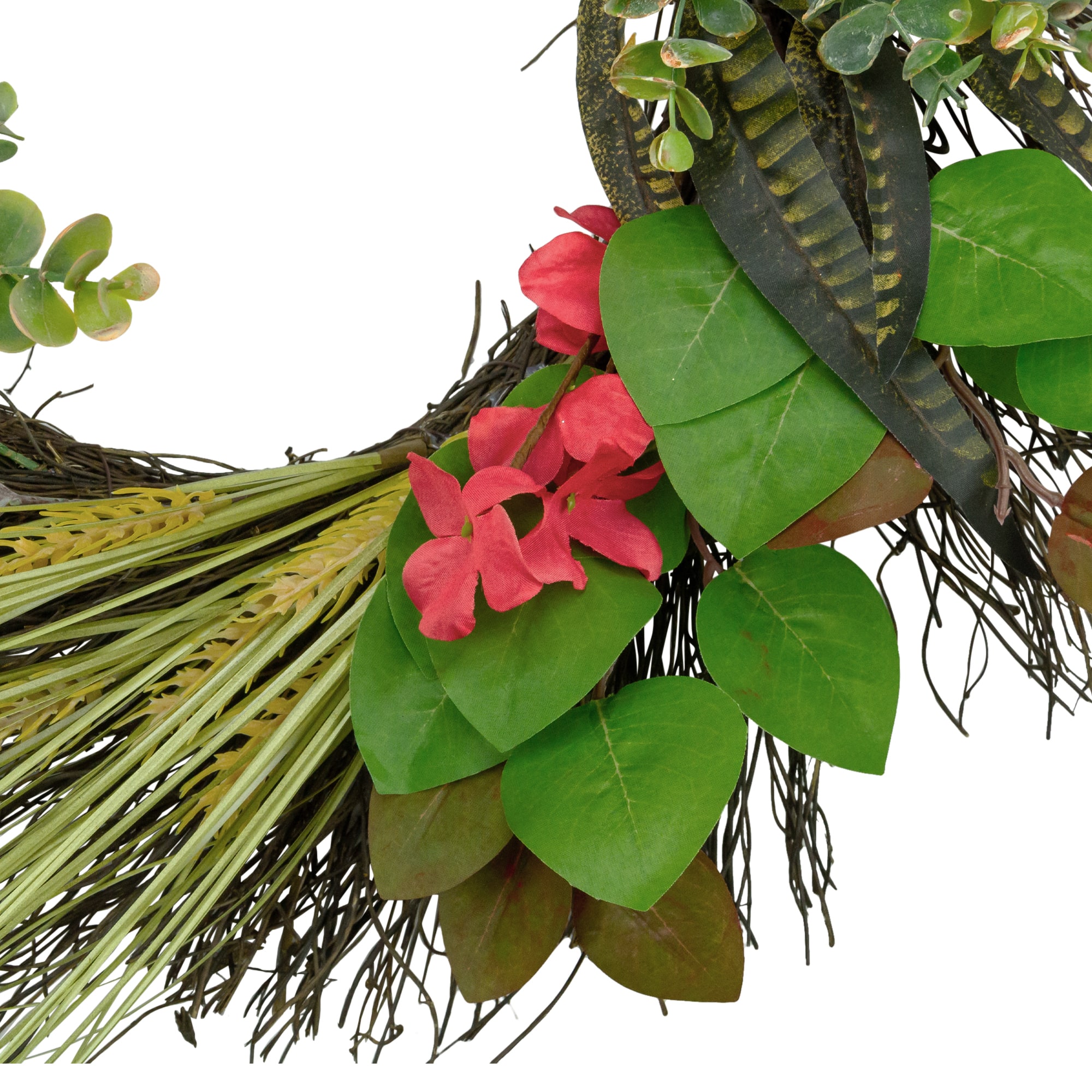 22" Wheat, Eucalyptus & Twig Wreath