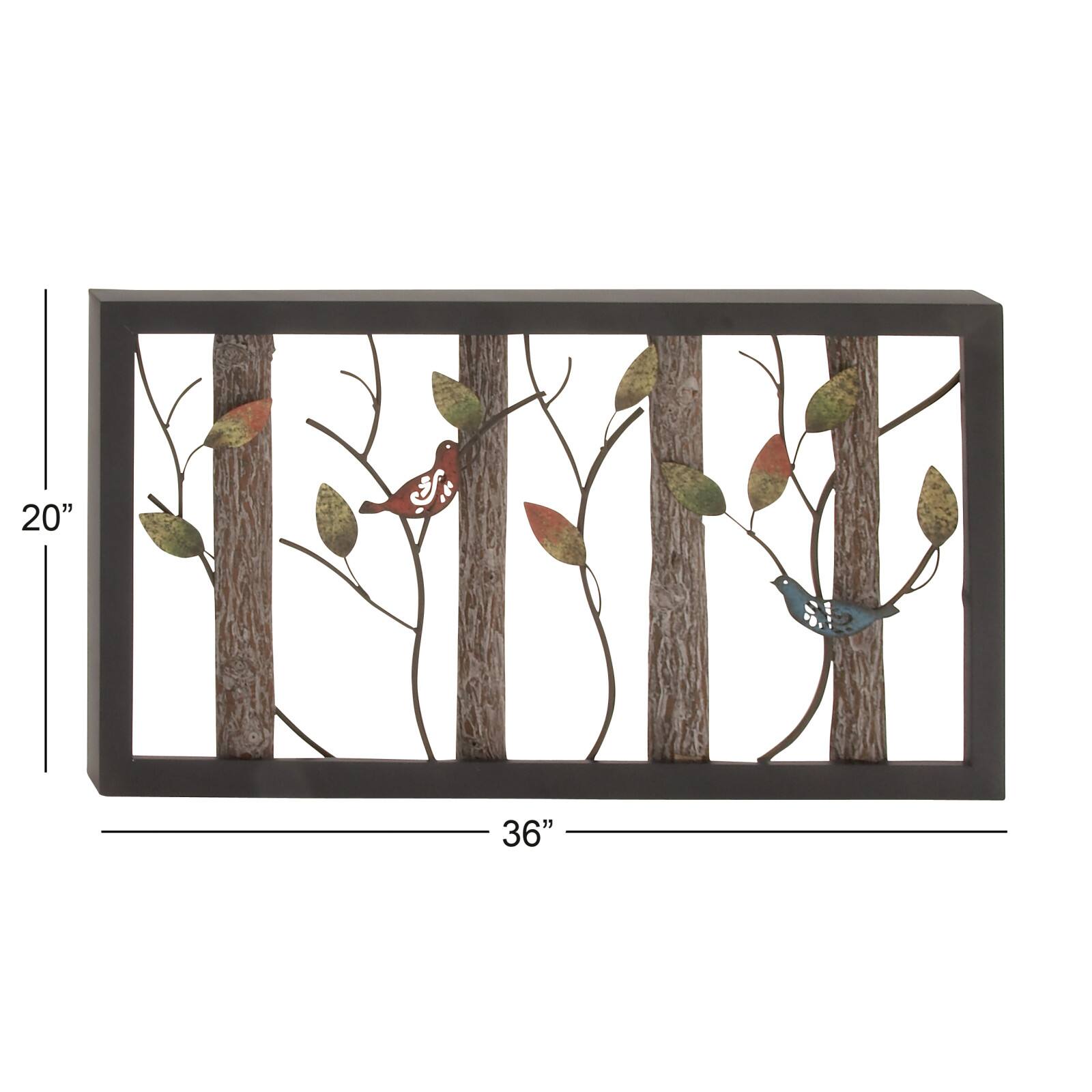 Tin Farmhouse Birds Wall Decoration