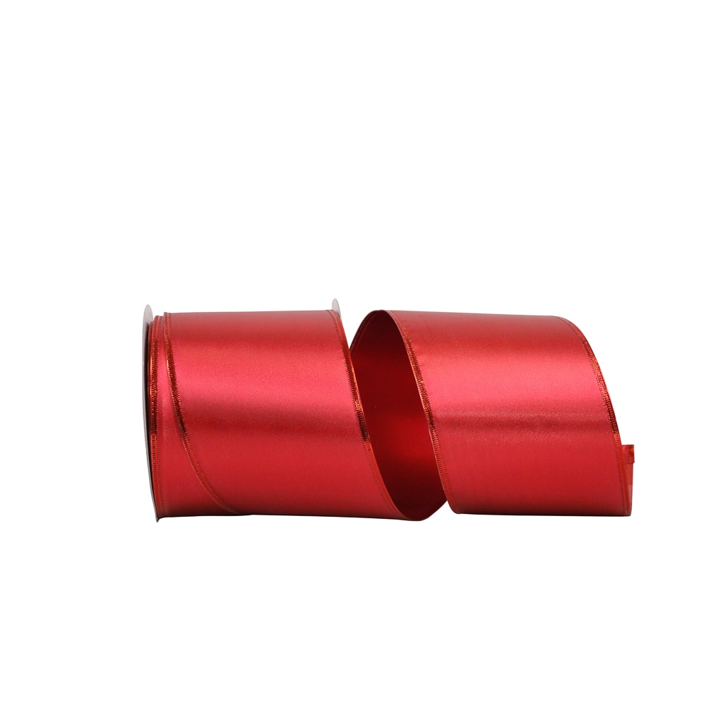 JAM Paper 4" x 30yd. Scarlet Wired Plastic Ribbon