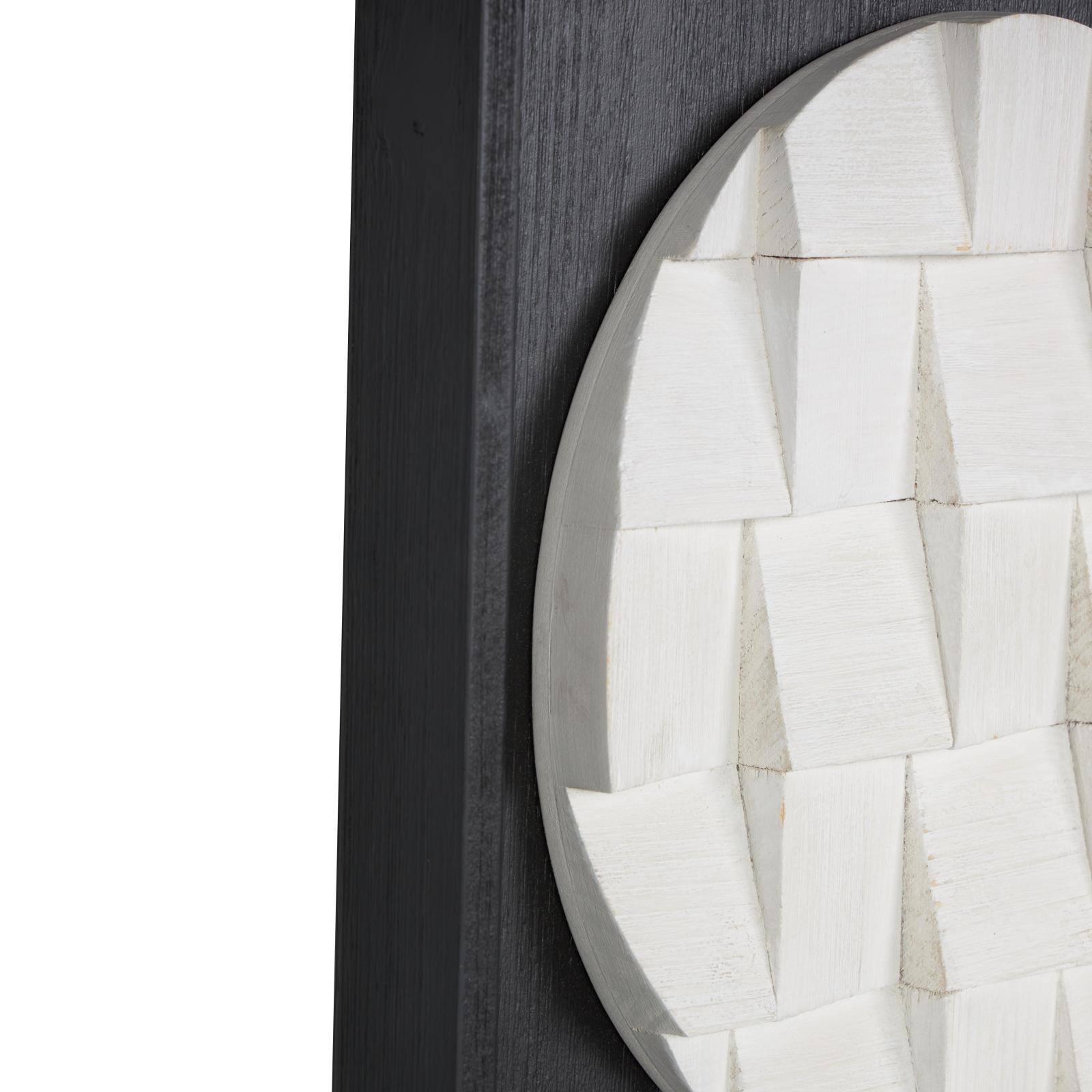 16" x 16" White & Black Geometric 3D Cube Grid Wall Décor Set