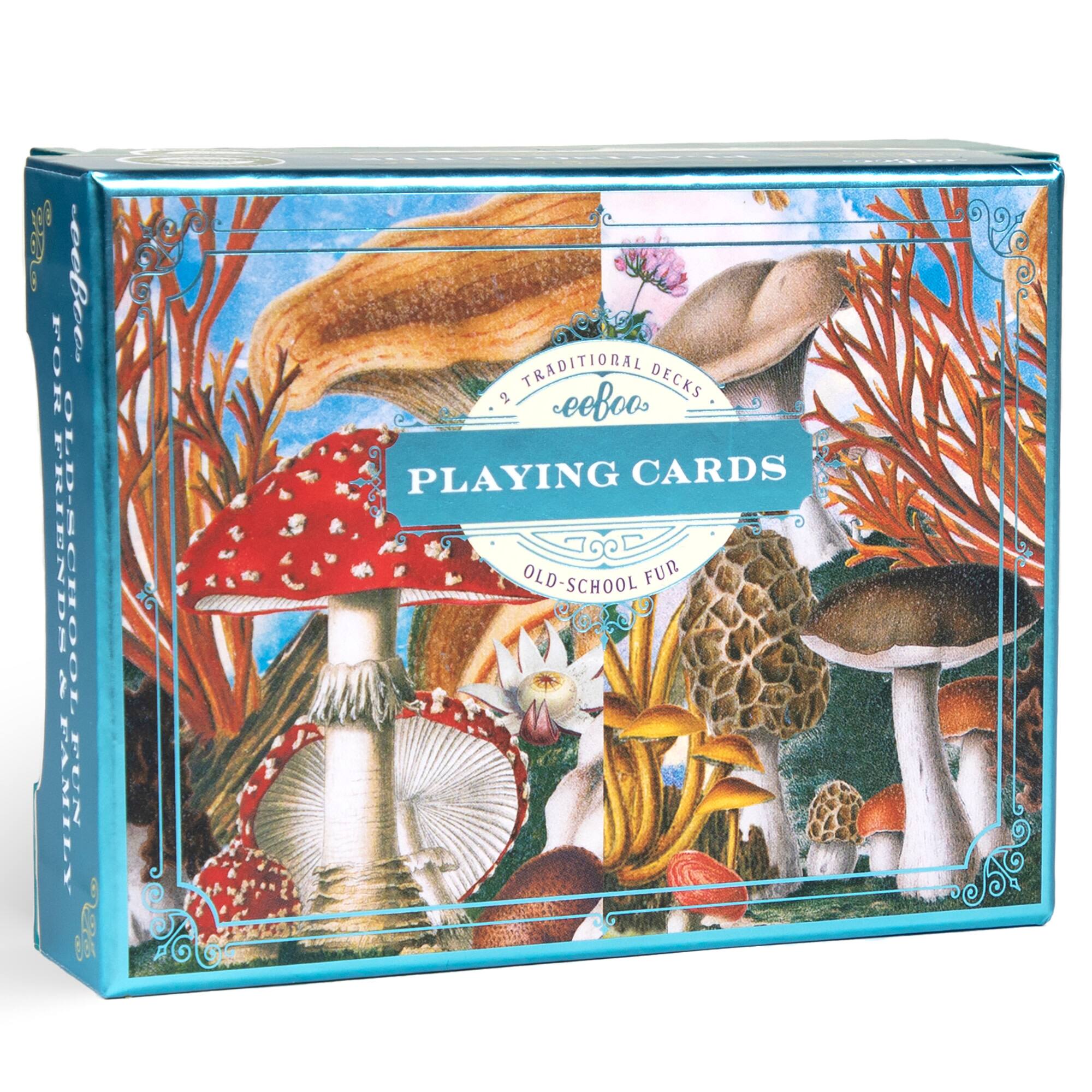 eeBoo Piece & Love Mushroom Playing Card Decks