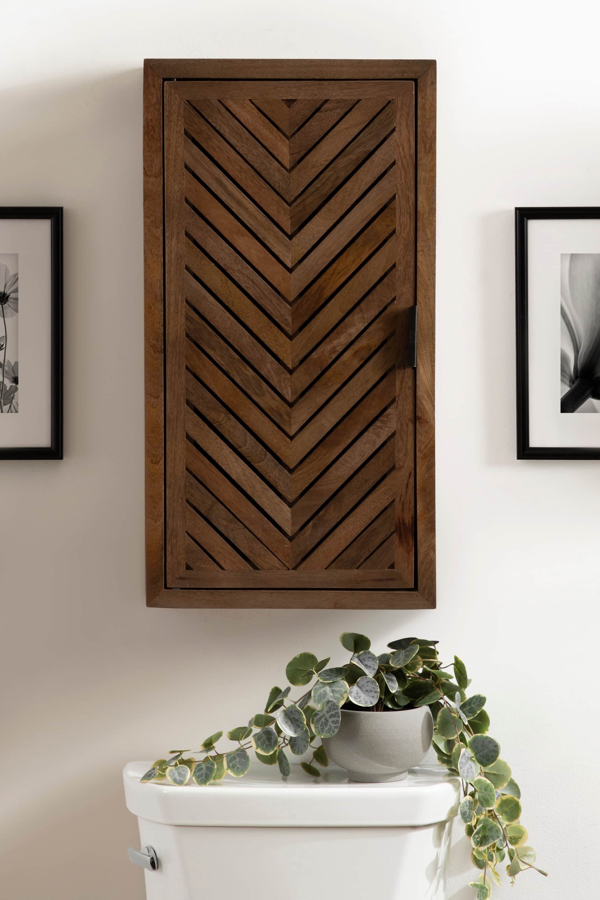 Kate and Laurel Mezzeta Tall Wood Bath Cabinet