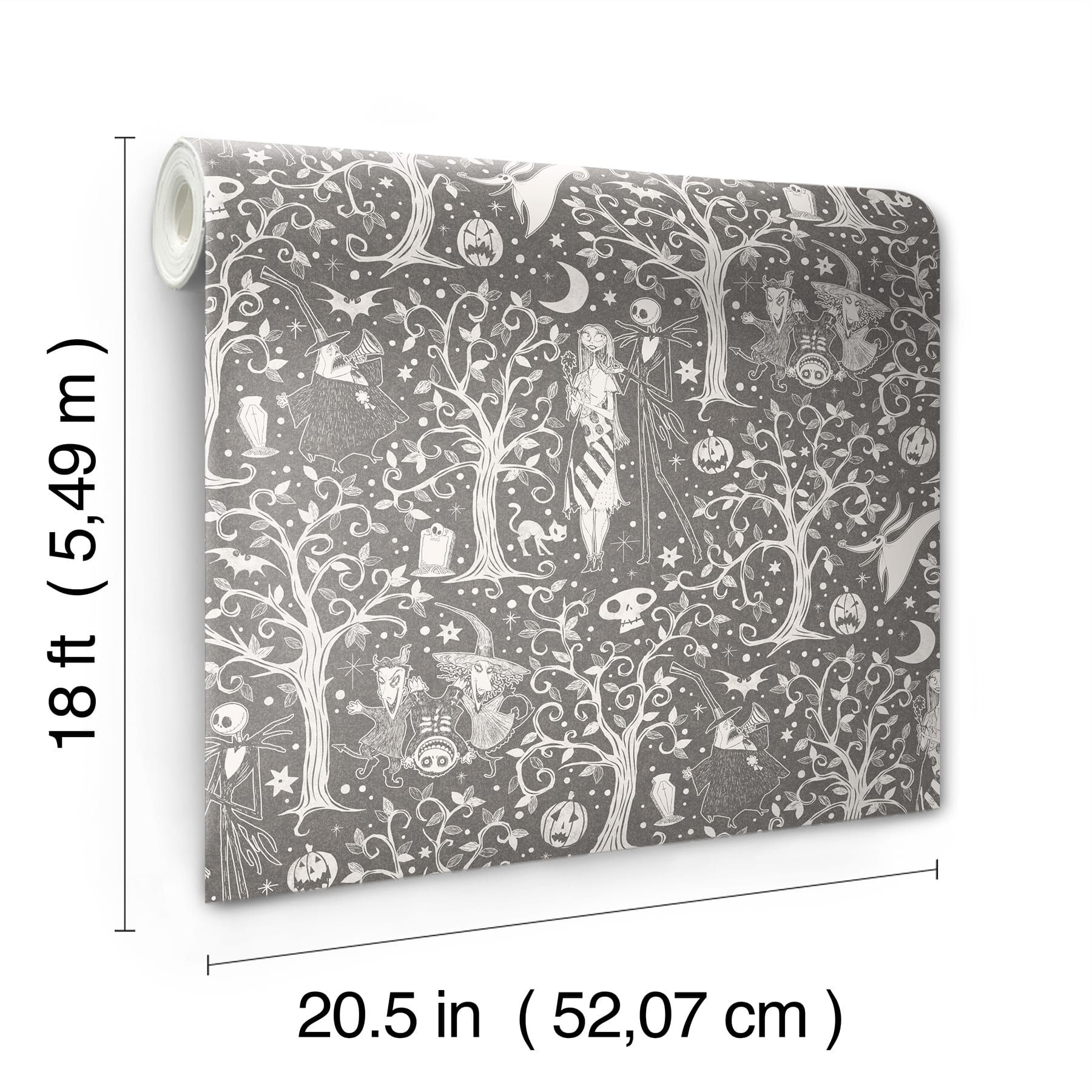 RoomMates Disney Tim Burton's The Nightmare Before Christmas Forest Peel & Stick Wallpaper