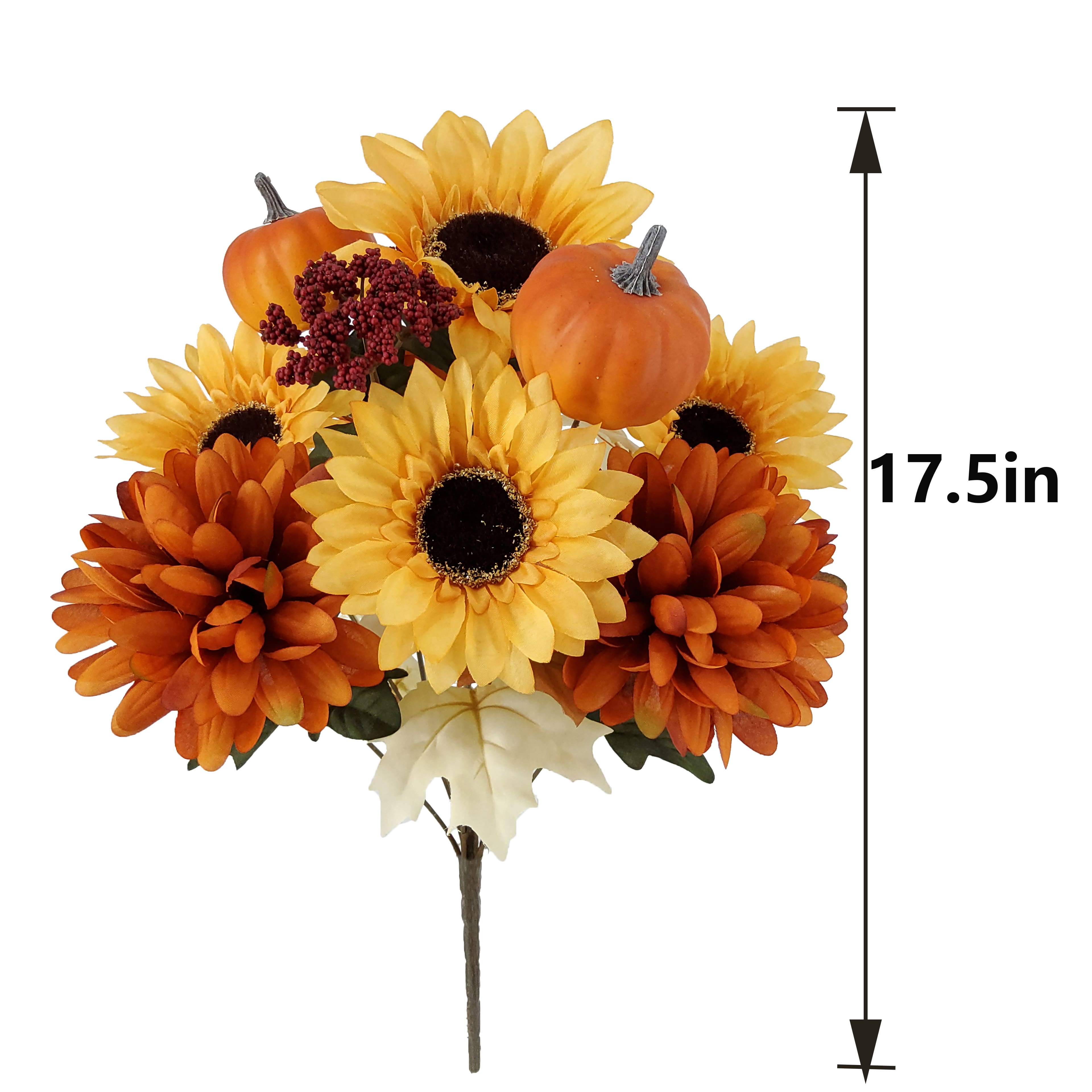 19.5" Sunflower & Pumpkin Mix Bush by Ashland®