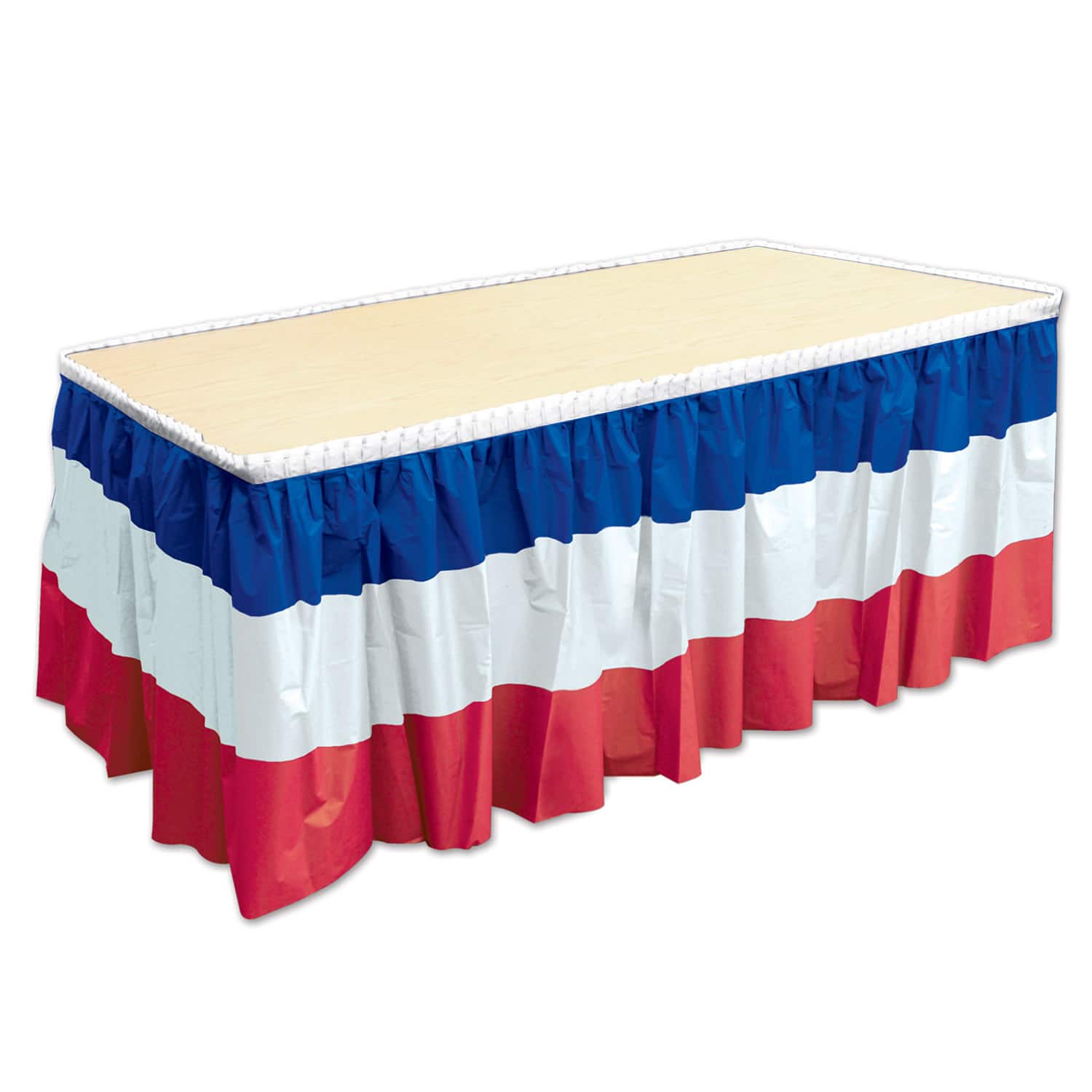 Beistle 29" x 14ft. Red, White & Blue Patriotic Table Skirting