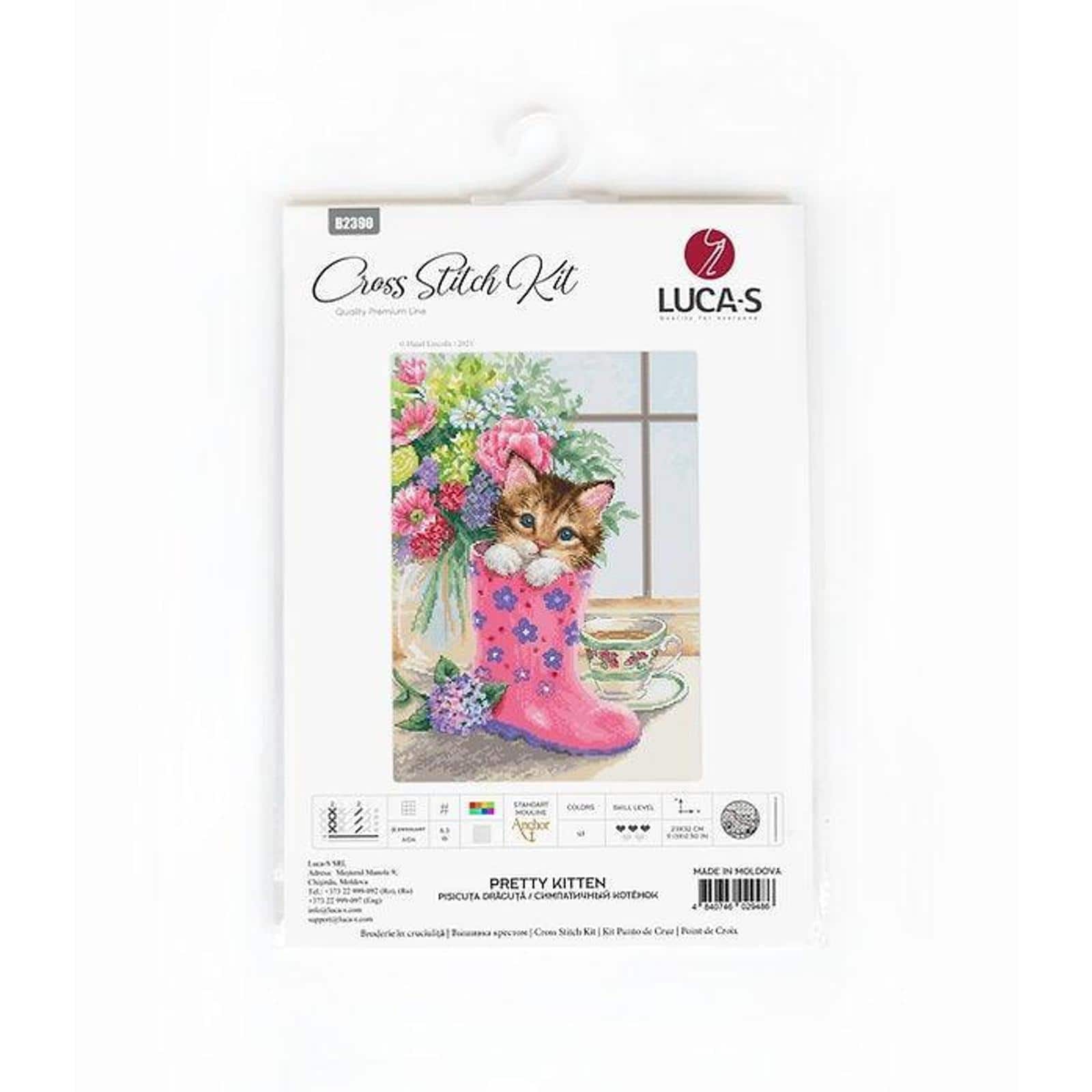 Luca-s Pretty Kitten Counted Cross Stitch Kit
