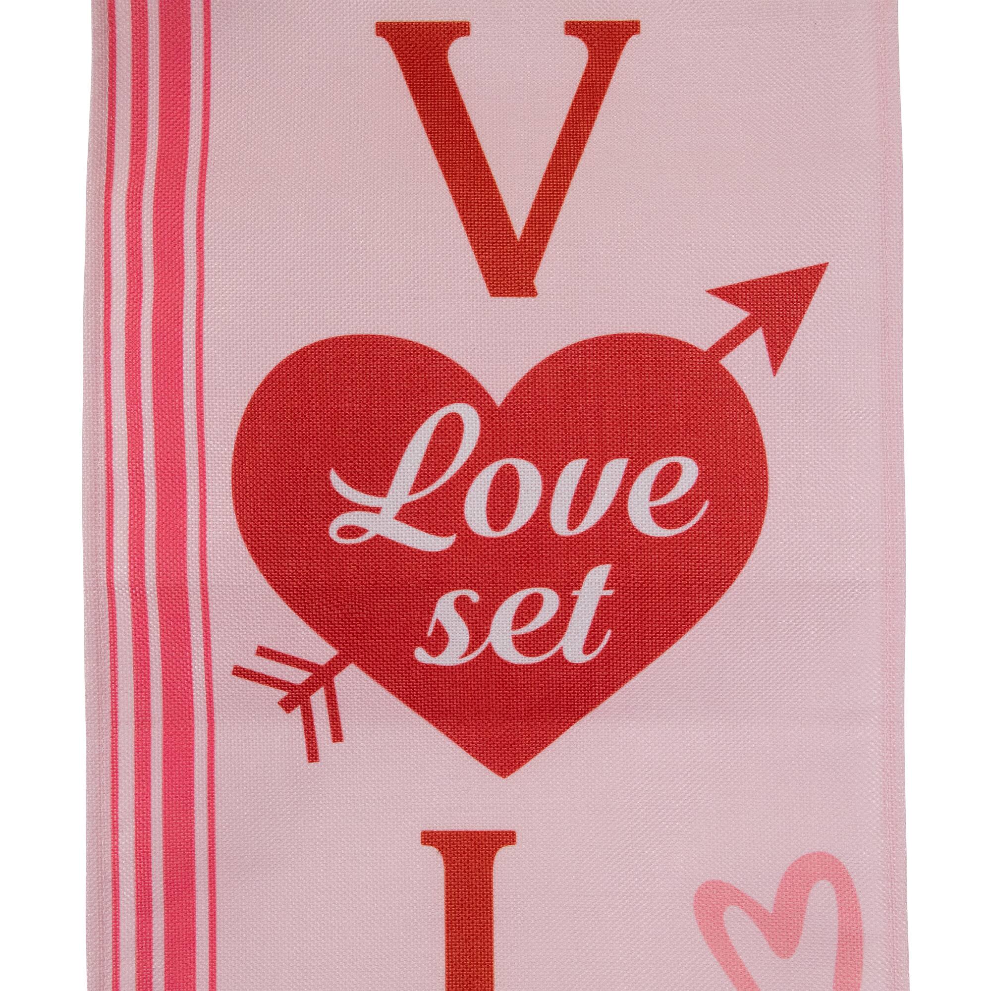 71" Welcome & Happy Valentine's Day Outdoor Door Banners Set