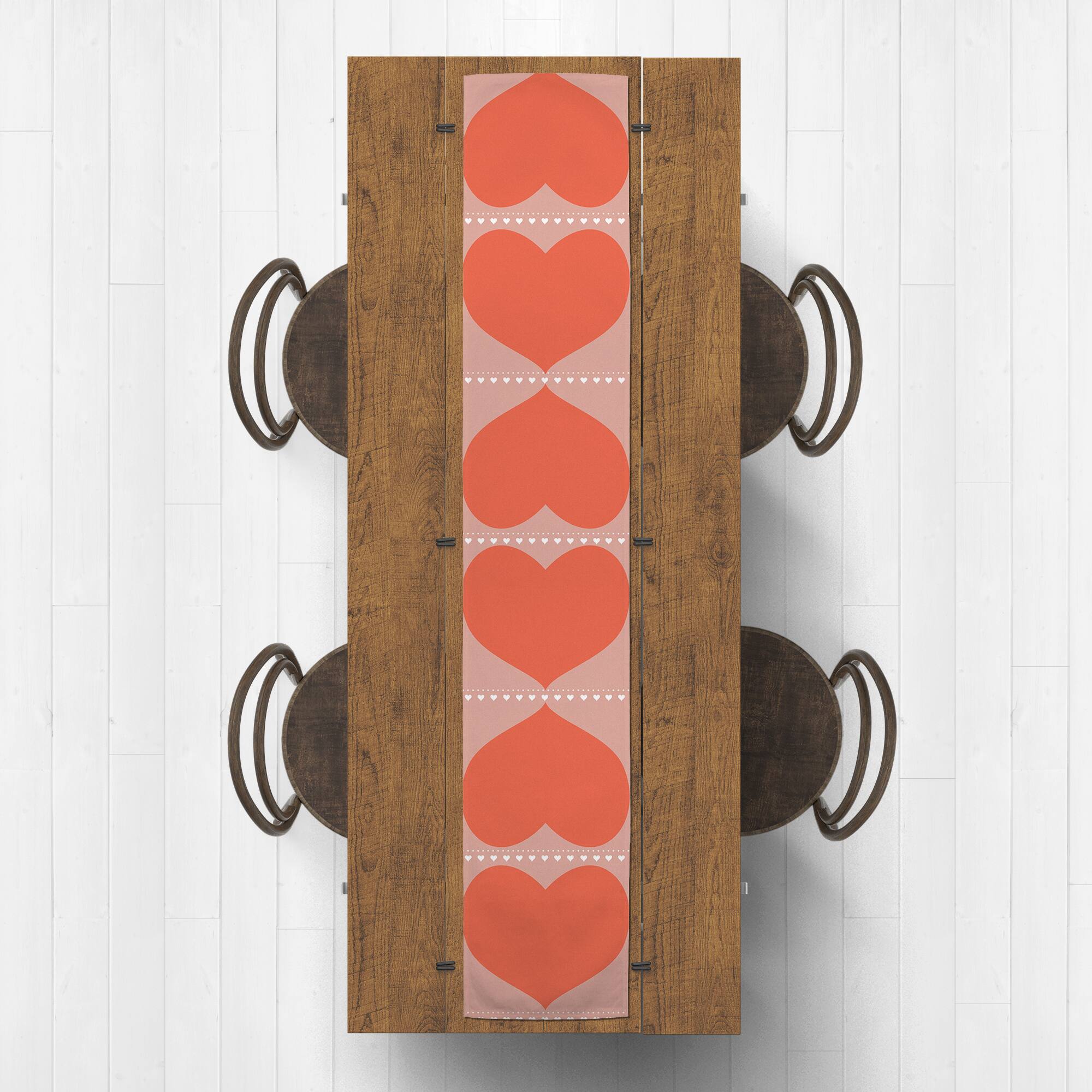 Big Hearts 16" x 90" Poly Twill Table Runner