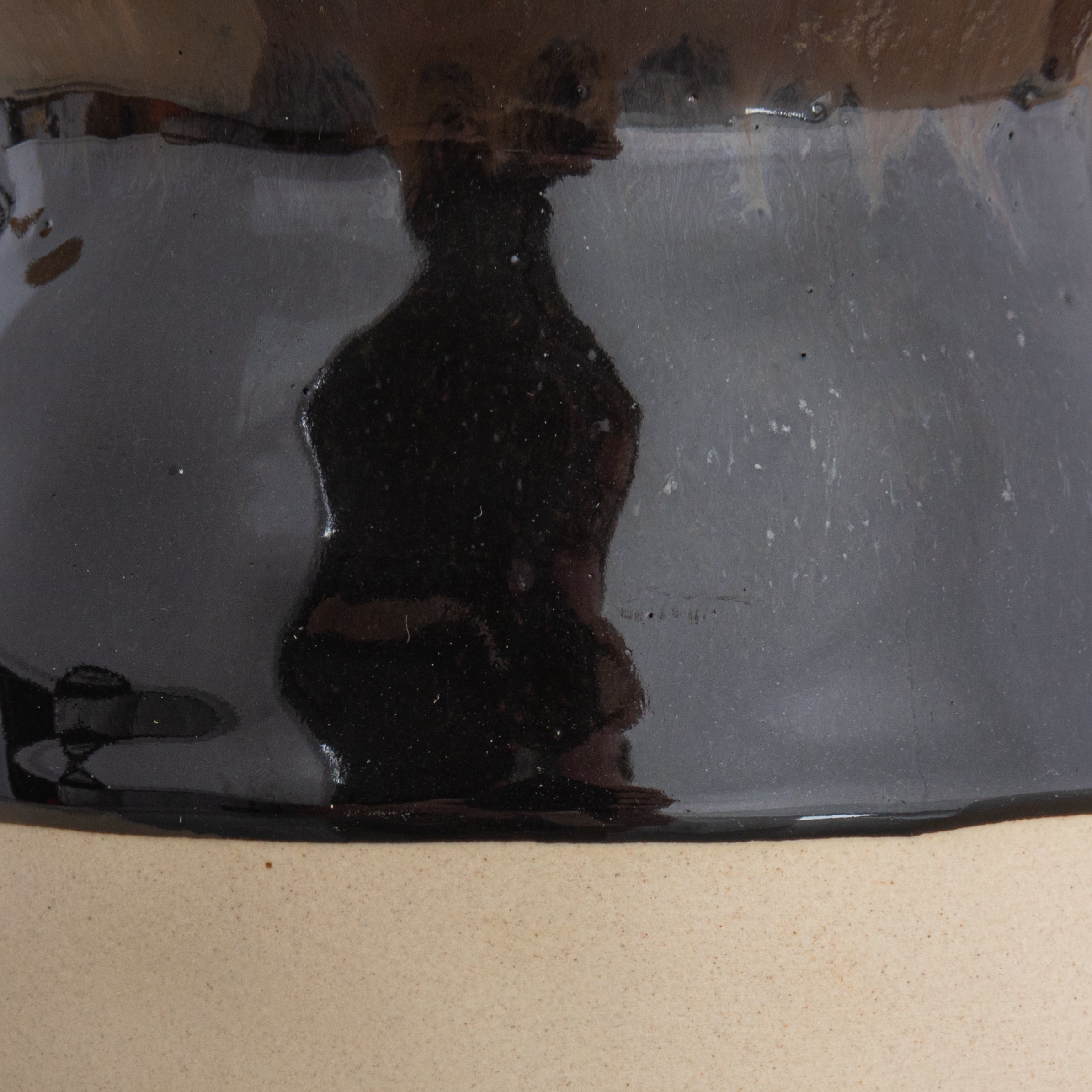 Hello Honey® 4.4" Black Stoneware Sugar Pot with Lid & Wood Spoon