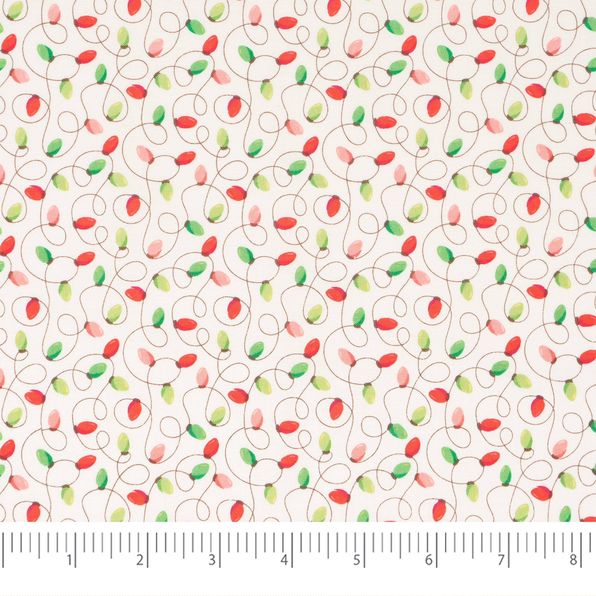 SINGER Christmas String Lights Cotton Fabric