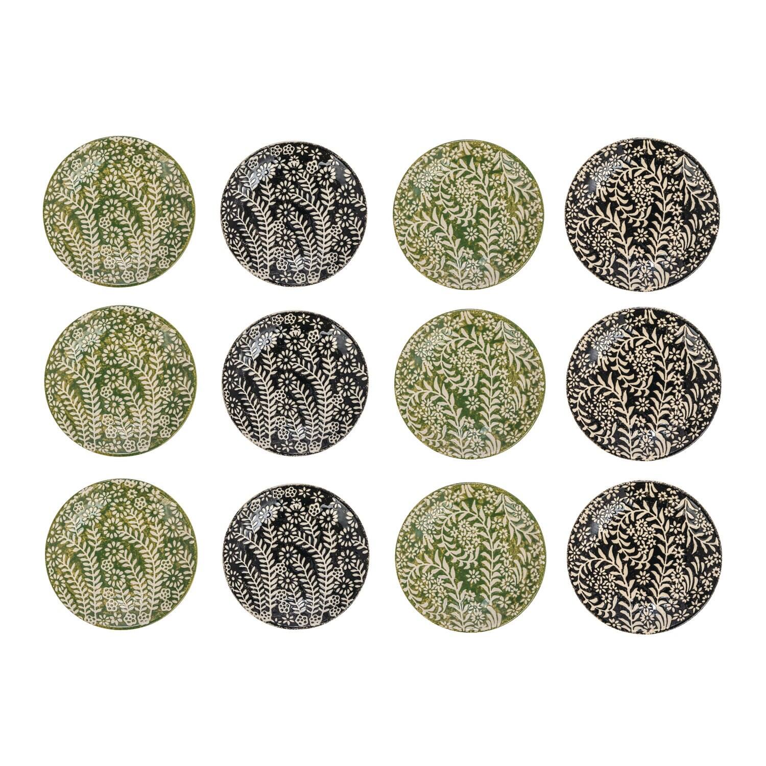 Hello Honey® 5" Botanical Round Stoneware Plate, 12ct.