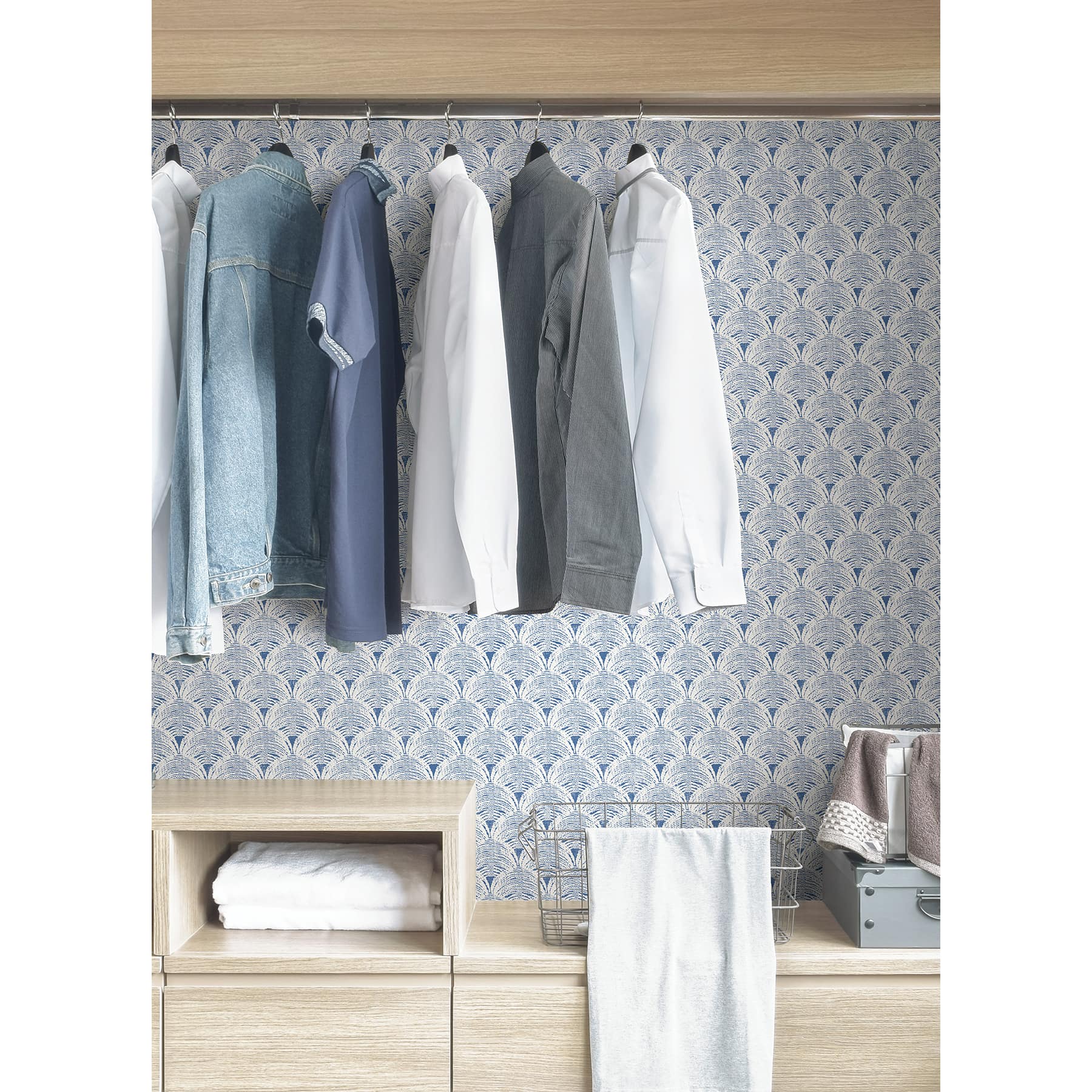 NuWallpaper Blue Manila Peel & Stick Wallpaper