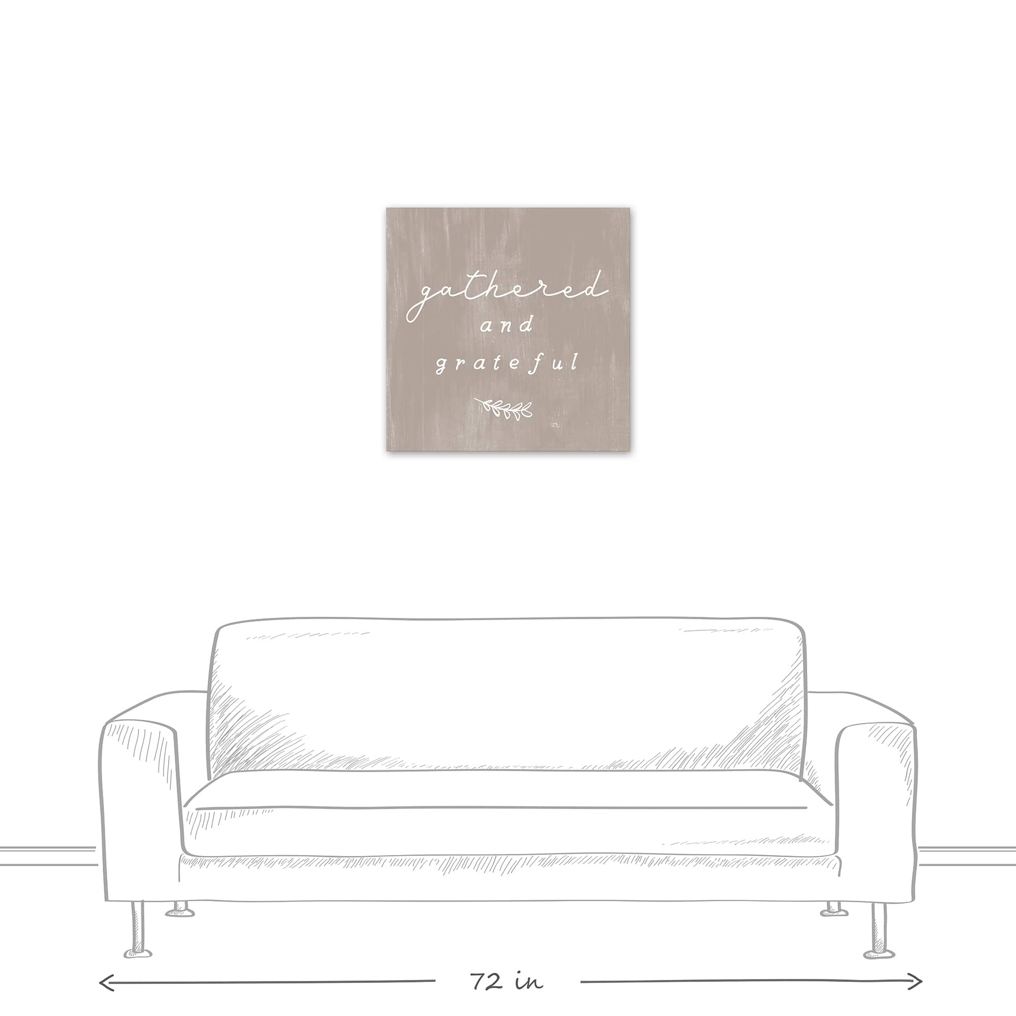 Gathered And Grateful 24" x 24" Canvas Wall Art