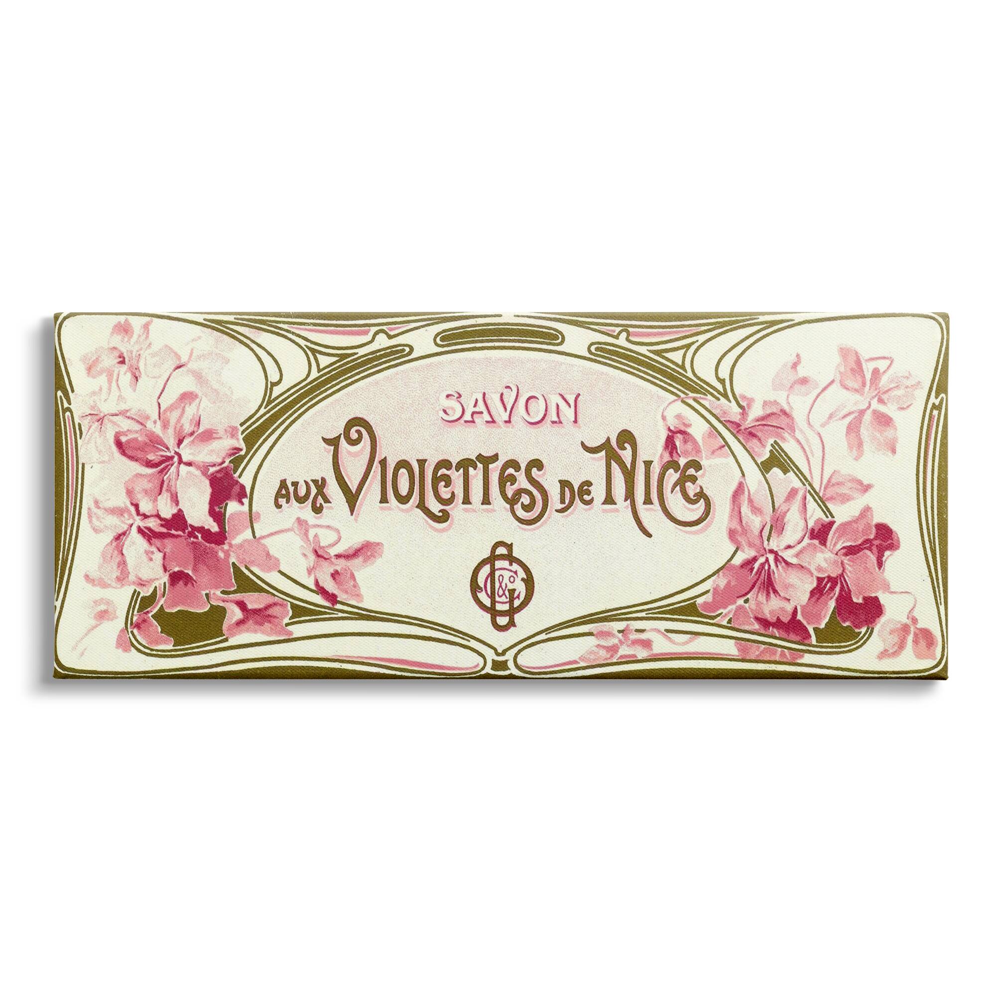 Stupell Industries Vintage Parisian Soap Advertisement Savon aux Violettes Canvas Wall Art
