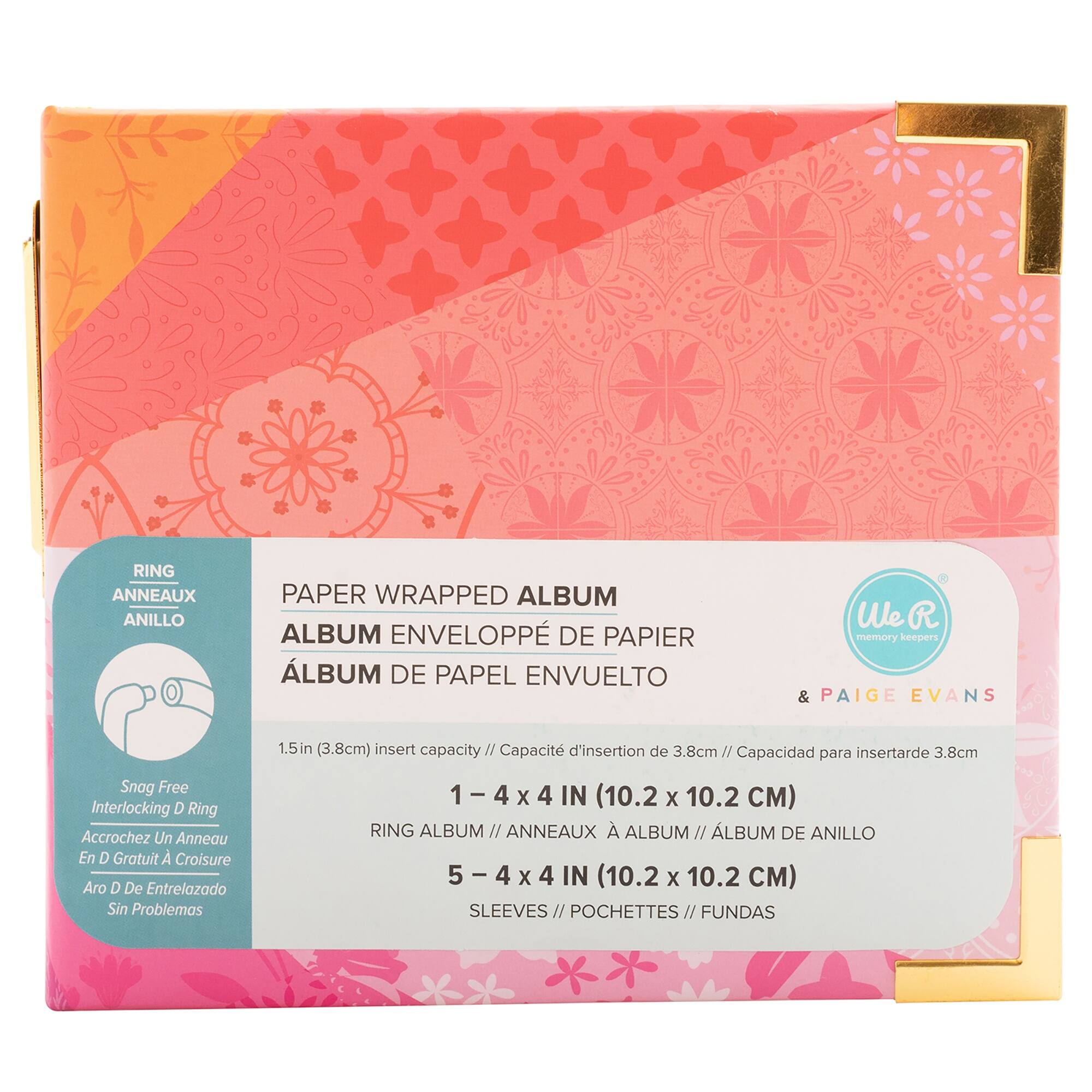 We R Memory Keepers® Color Wheel Paper Wrapped D-Ring Album, 4" x 4"