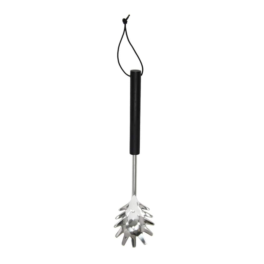 Hello Honey® Stainless Steel Slotted Pasta Server with Wood Handle