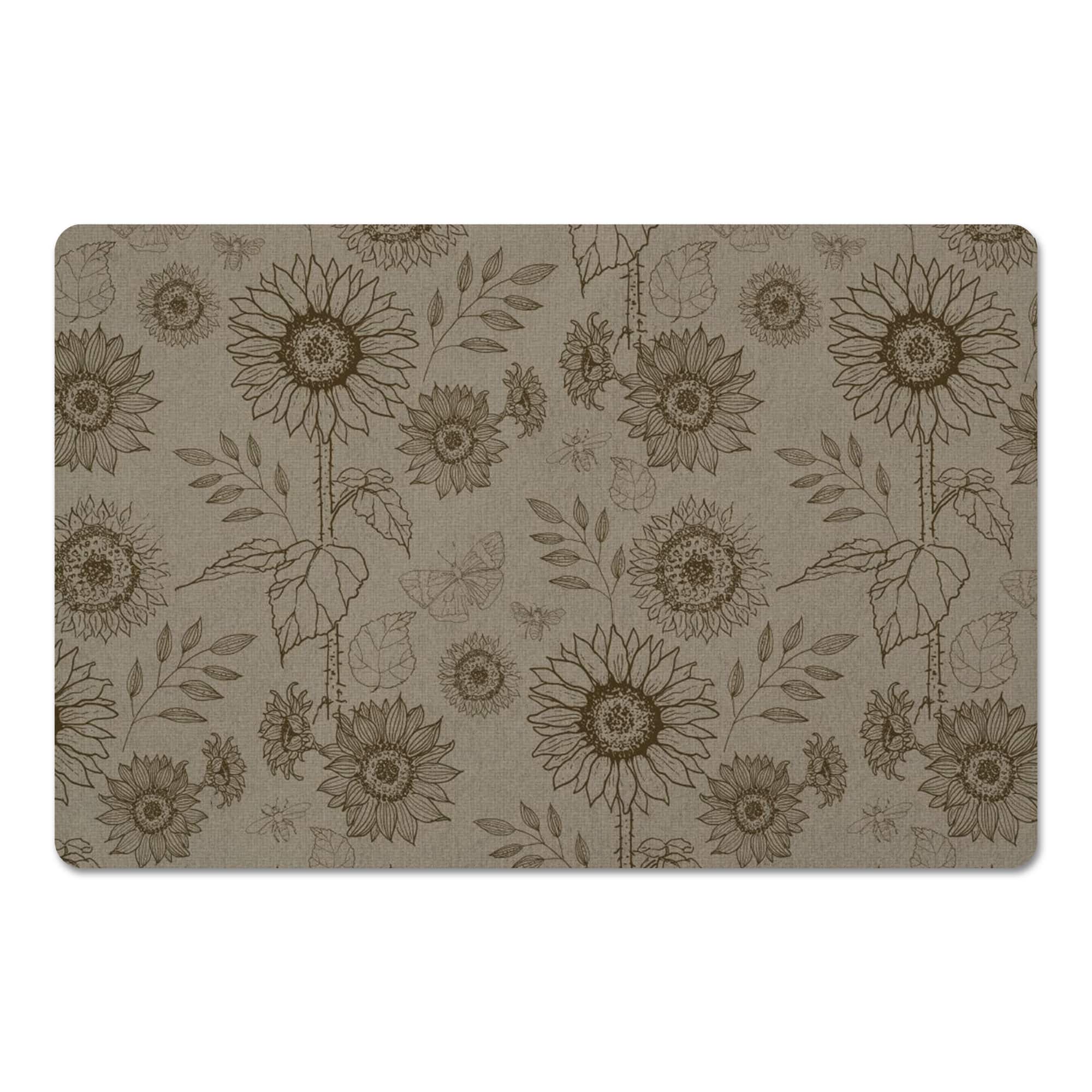 Sunflower Icons Floor Mat