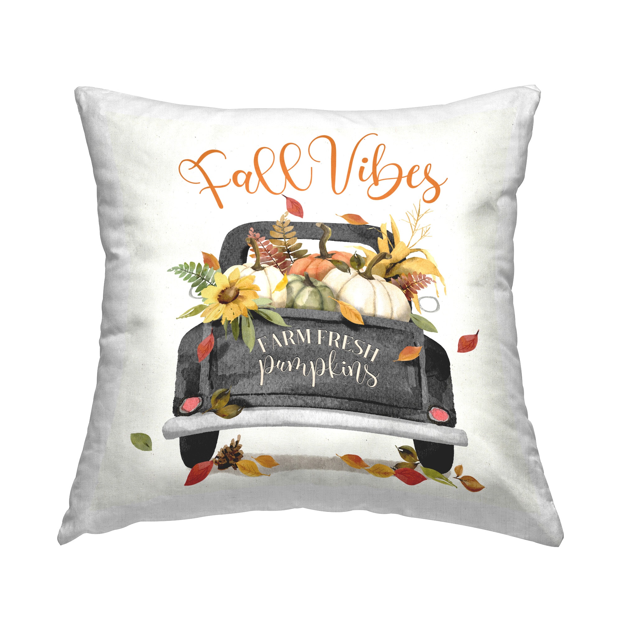 Stupell Industries Fall Vibes Truck Decorative Printed Throw Pillow