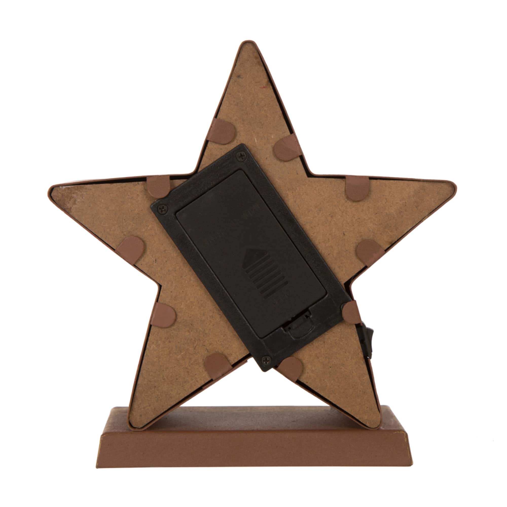 Glitzhome® 7" Marquee LED Star Stocking Holder Set