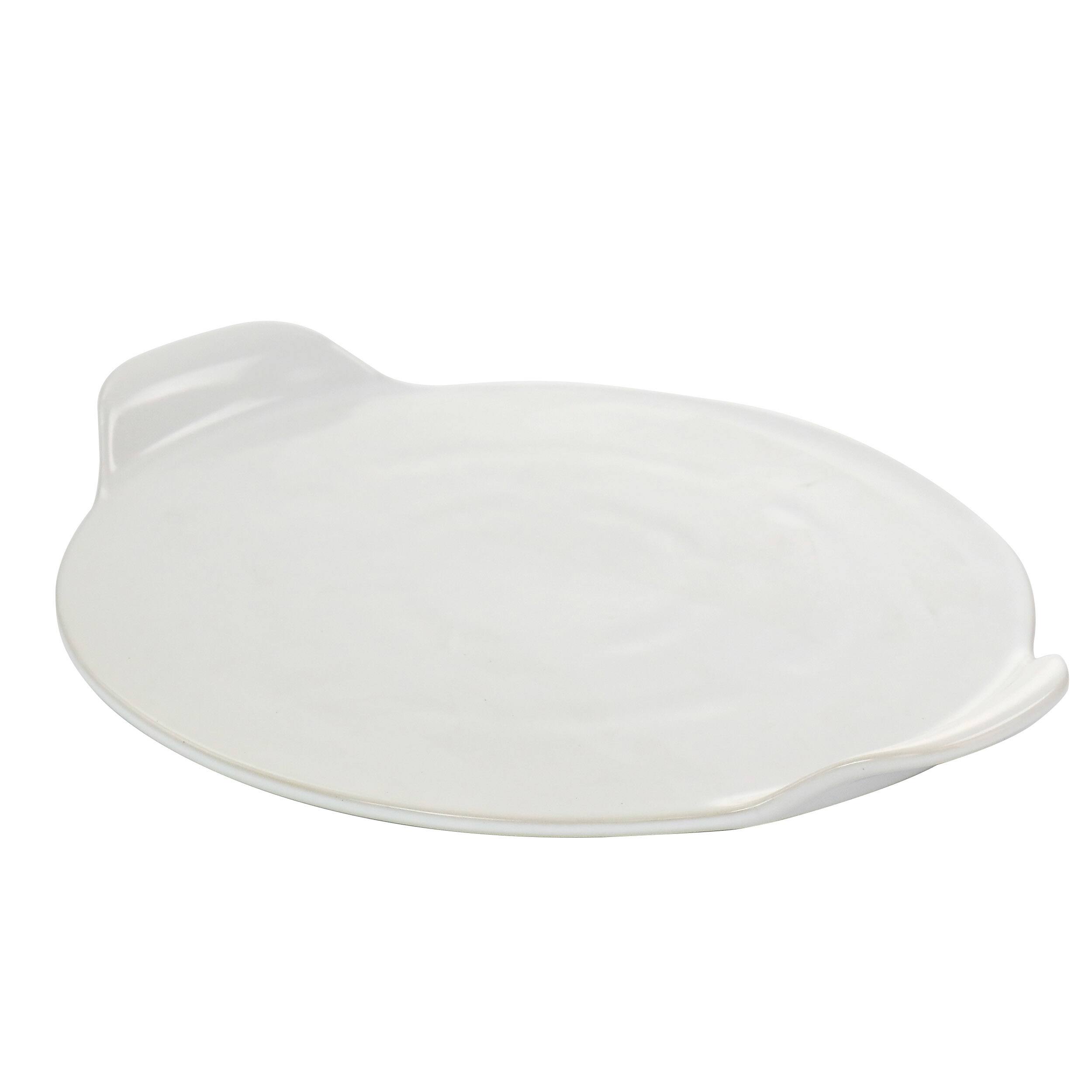 Gibson Home White Forno Flame Proof Ceramic Pizza Stone